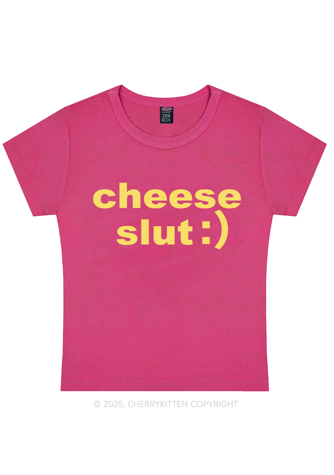 Cheese Slxt Y2K Baby Tee Cherrykitten