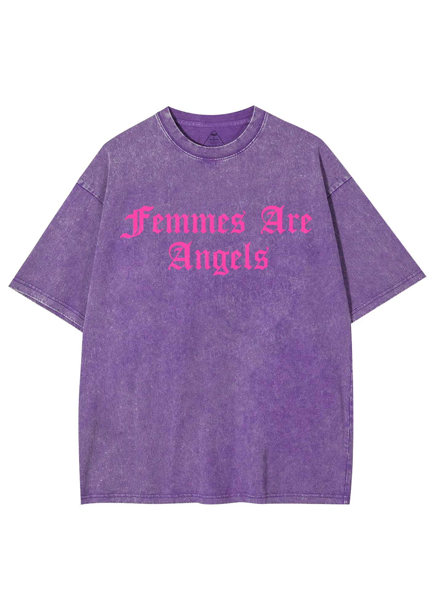 Femmes Are Angels Y2K Shirts Washed Tee Cherrykitten