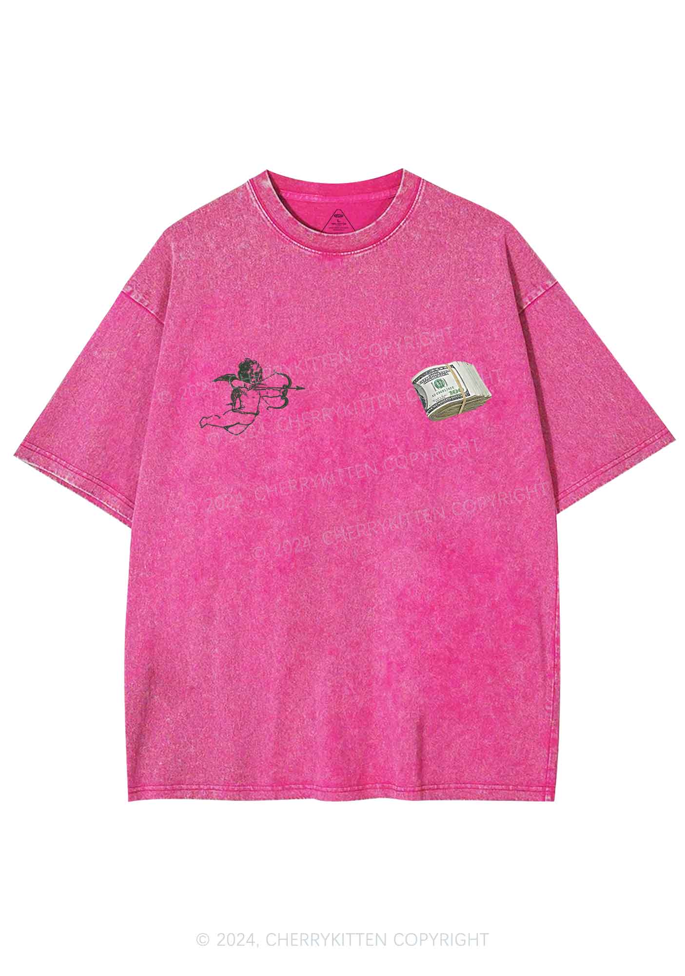 Cupid Cash Y2K Valentine's Day Washed Tee Cherrykitten