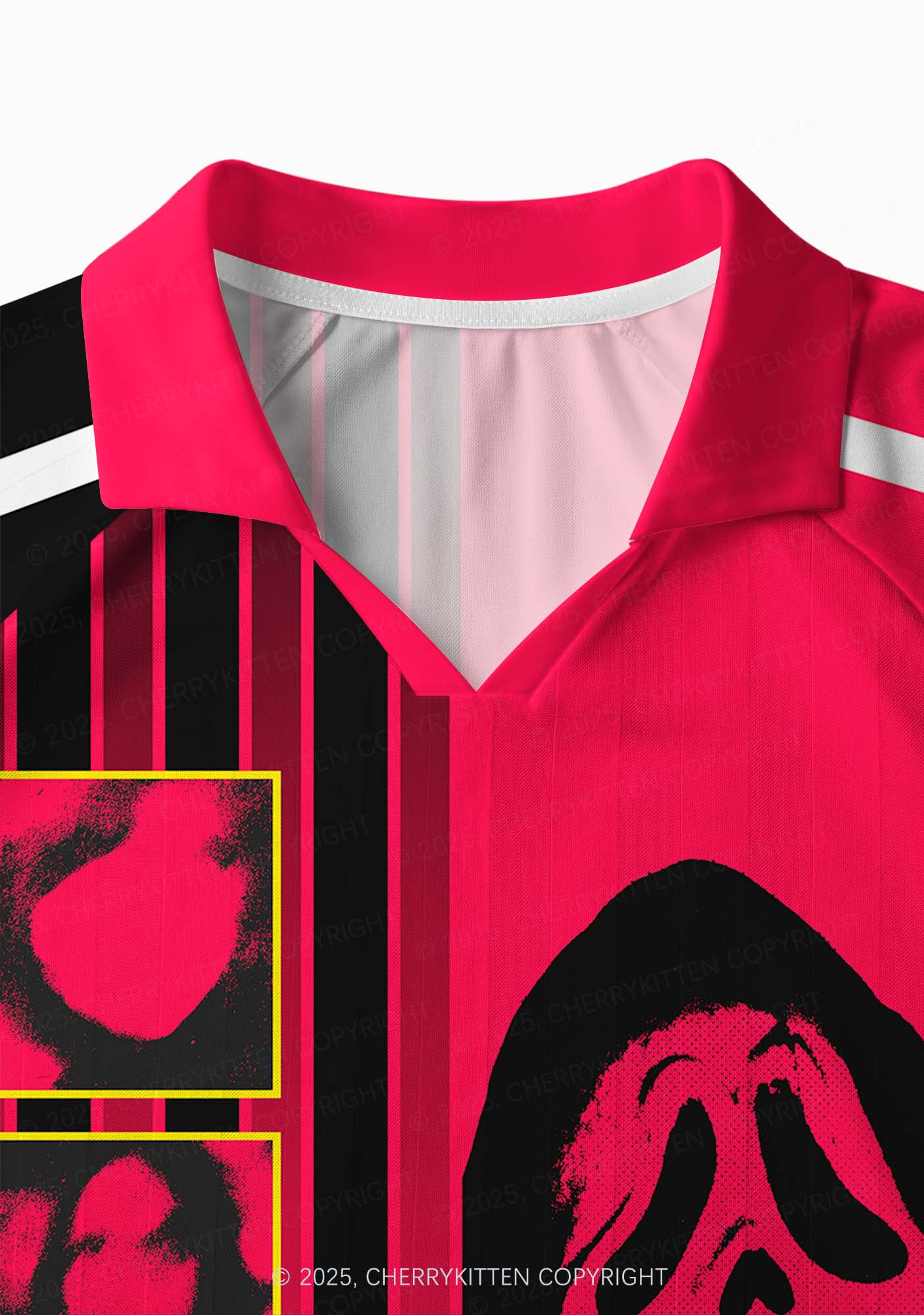 Halloween Scream Ghost Y2K Sport Long Sleeve Jersey Shirts Cherrykitten