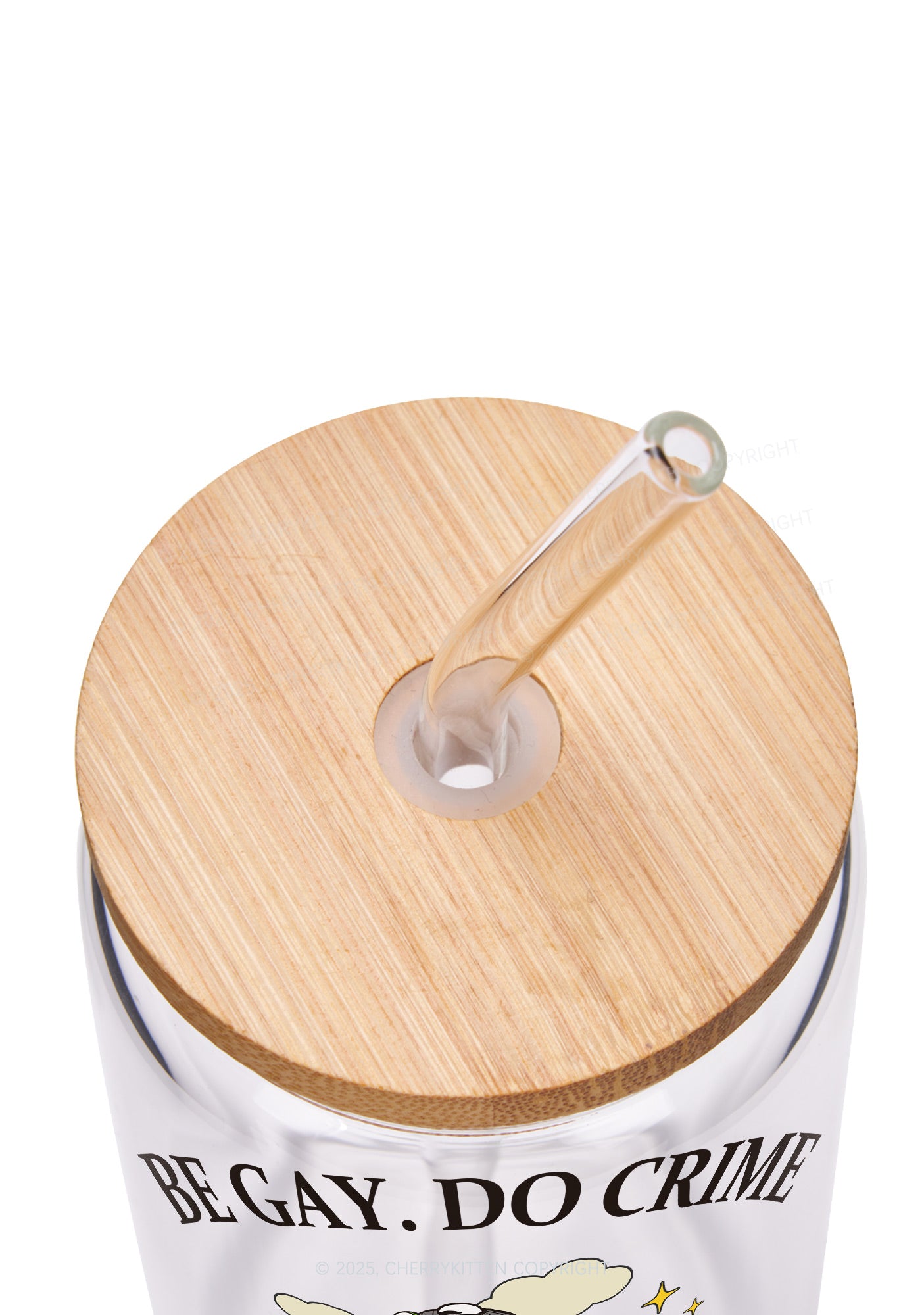 Be Gay Do Crime Pride Y2K Printed Glass Cup Cherrykitten