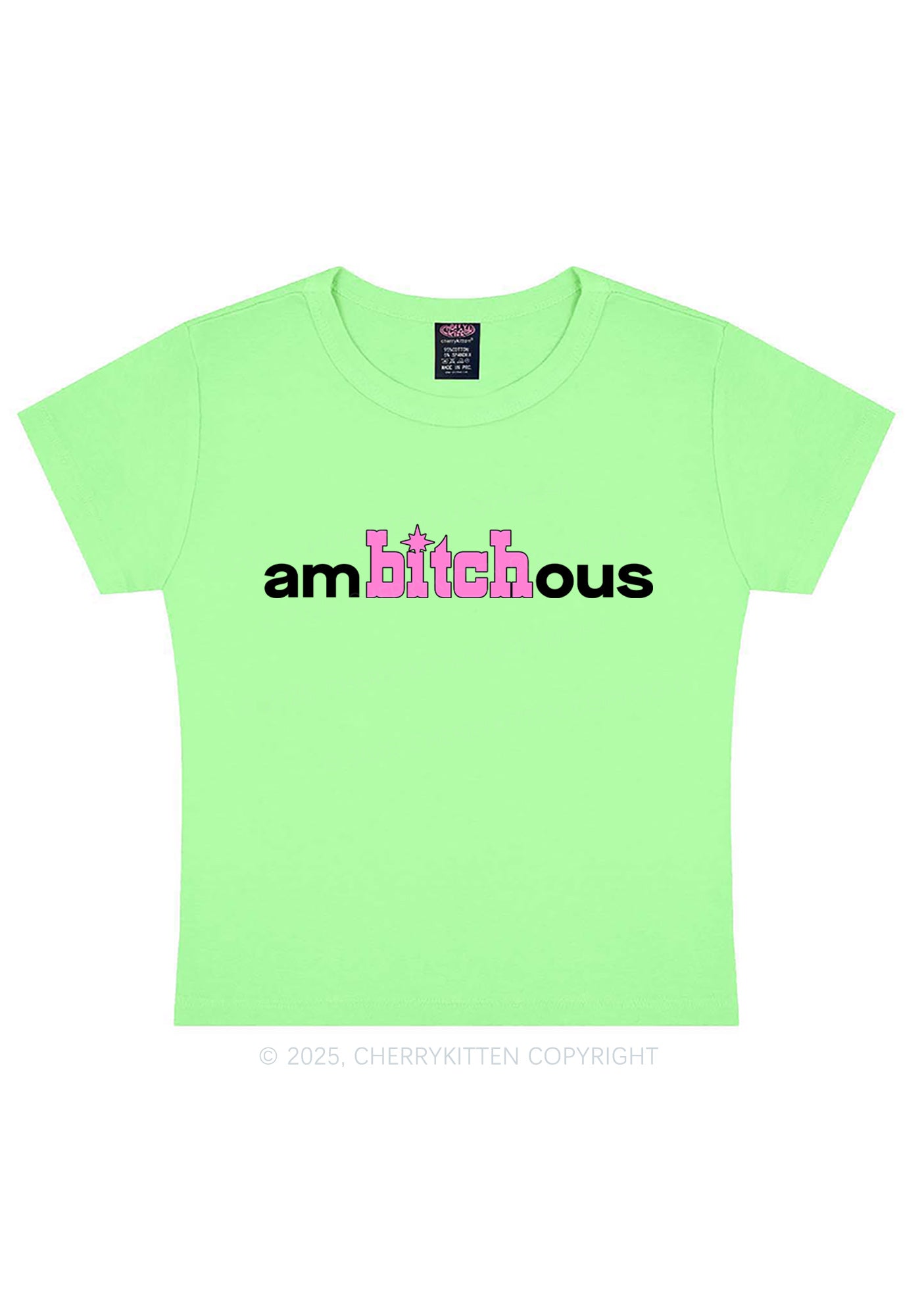 Ambxxchous Y2K Baby Tee Cherrykitten