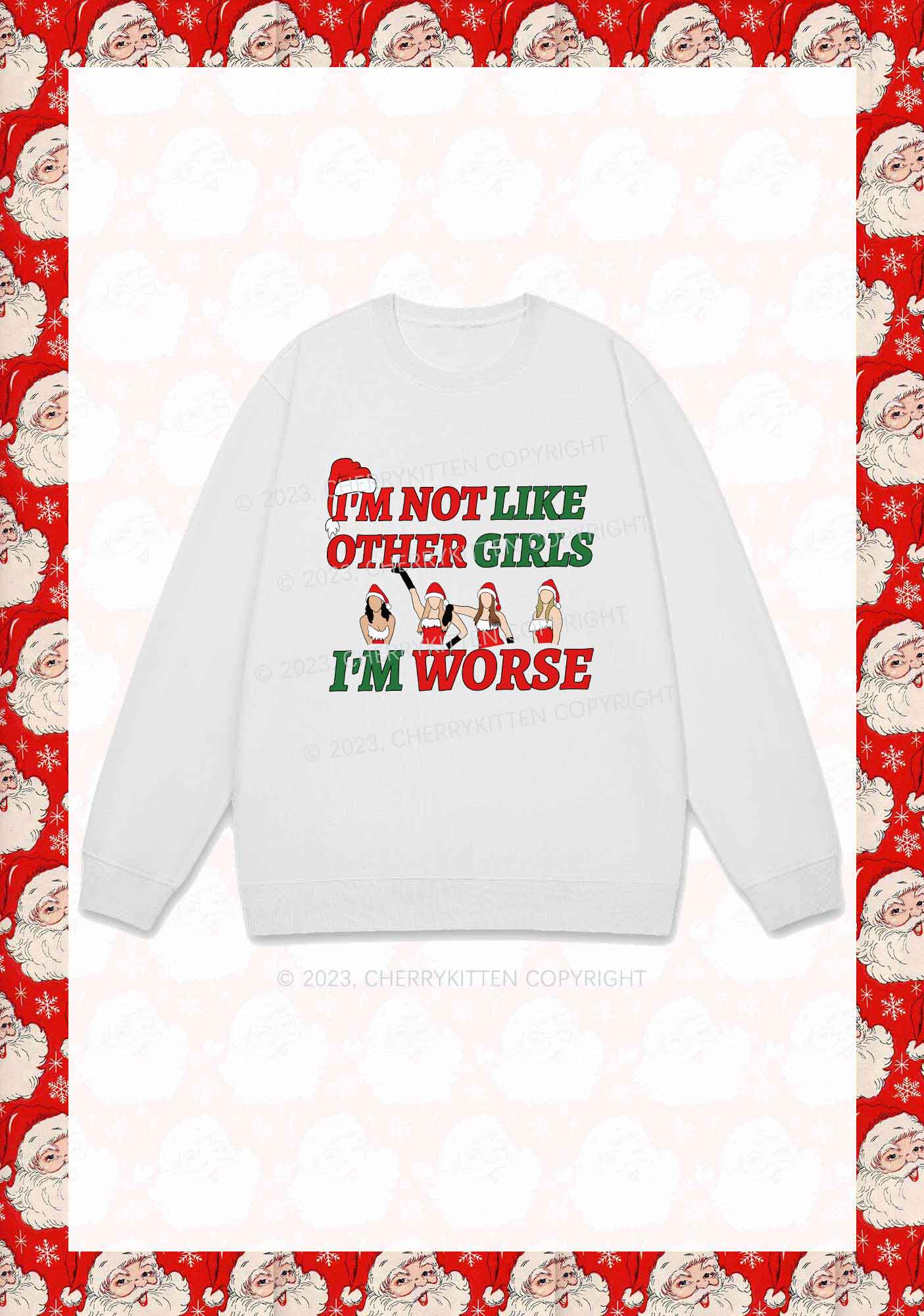 I'm Worse Y2K Sweatshirt Cherrykitten