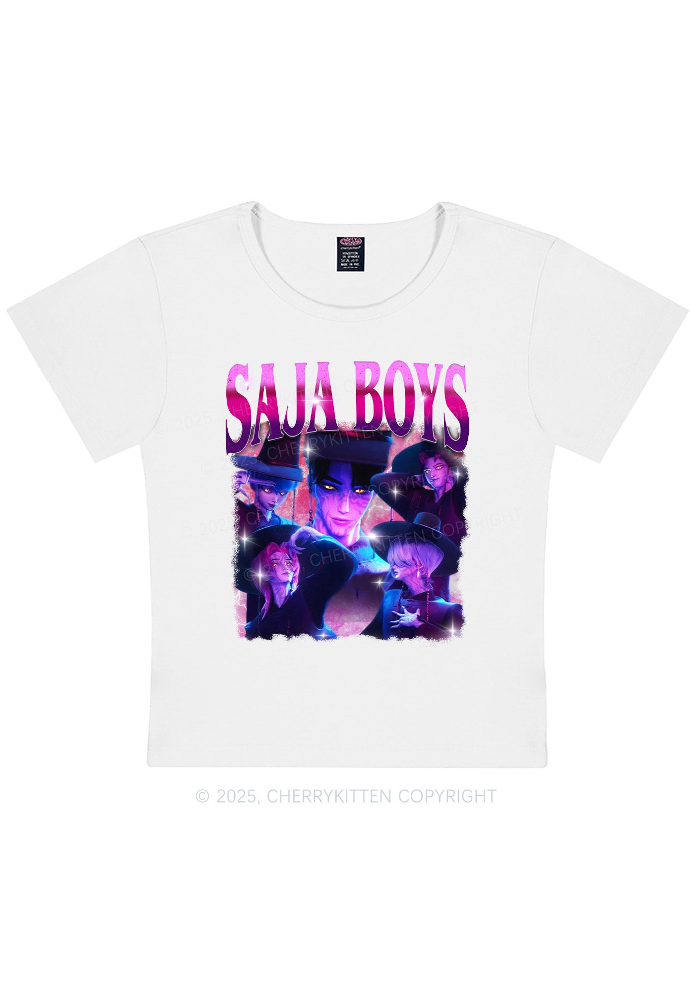 Kpop Boy Group Y2K Baby Tee Cherrykitten
