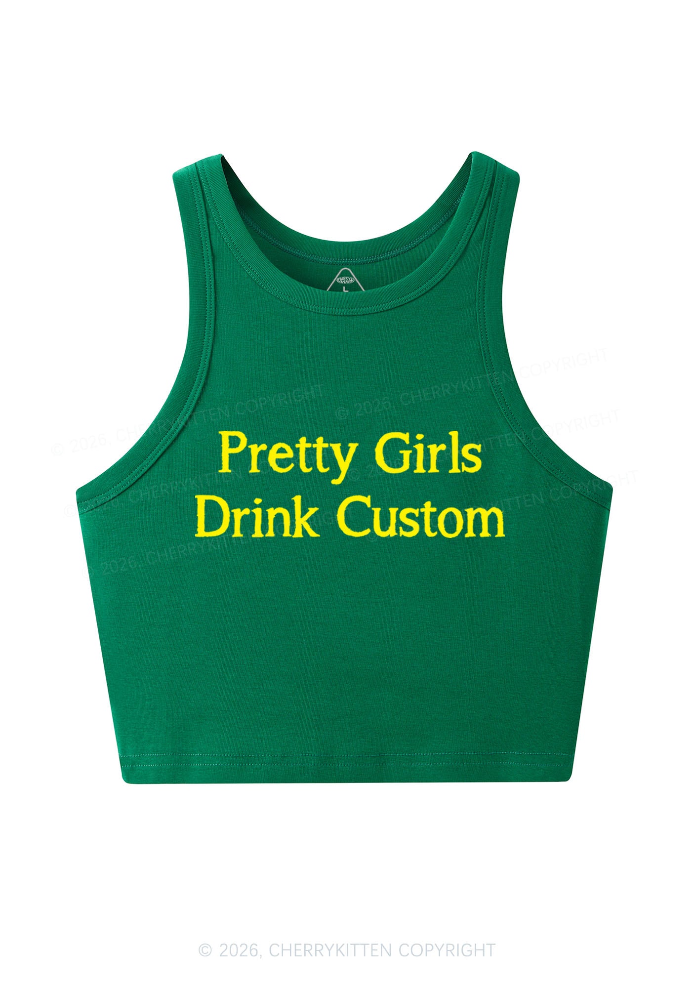 Pretty Girls Drink Custom Y2K Crop Tank Top Cherrykitten