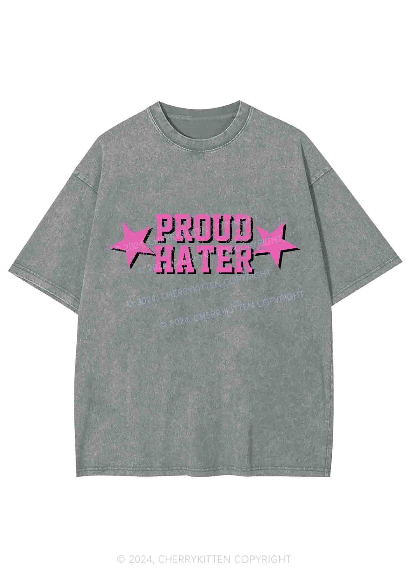 Proud Hater Y2K Washed Tee Cherrykitten