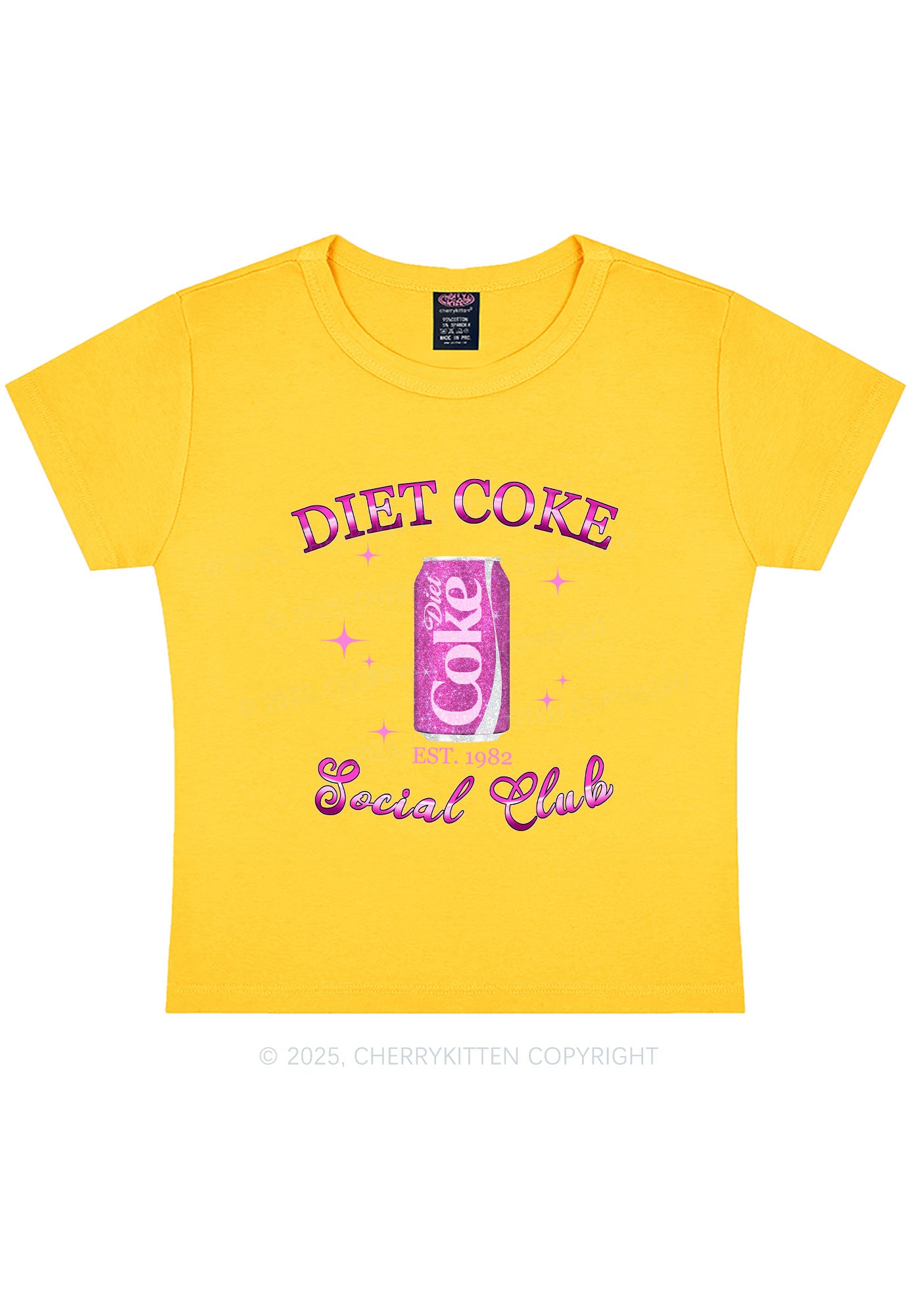 Diet Coke Social Club Y2K Baby Tee Cherrykitten