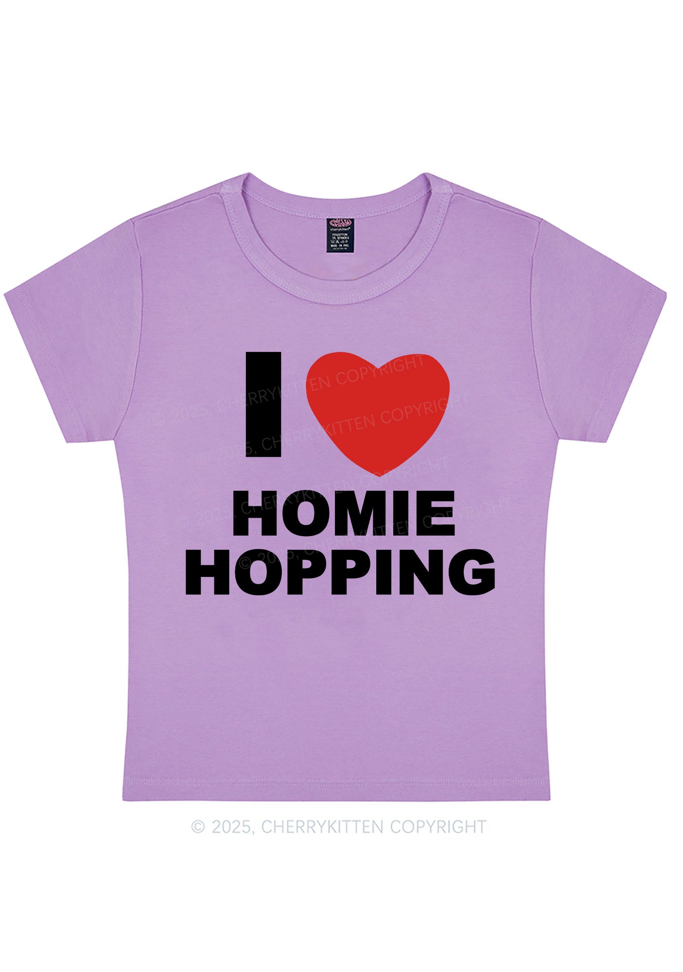 I Love Homie Hopping Y2K Baby Tee Cherrykitten