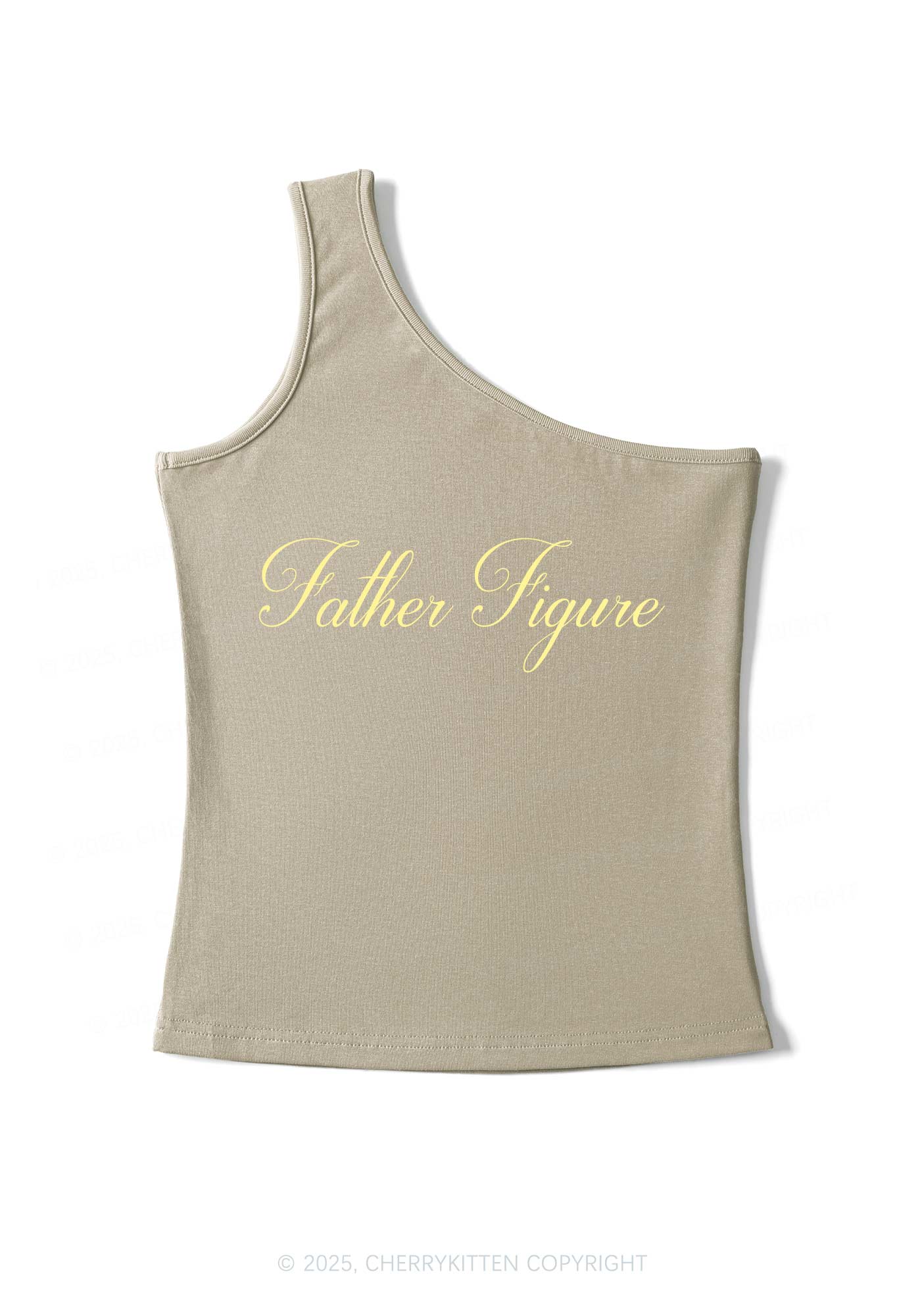 Father Figure Y2K One Shoulder Tank Top Cherrykitten