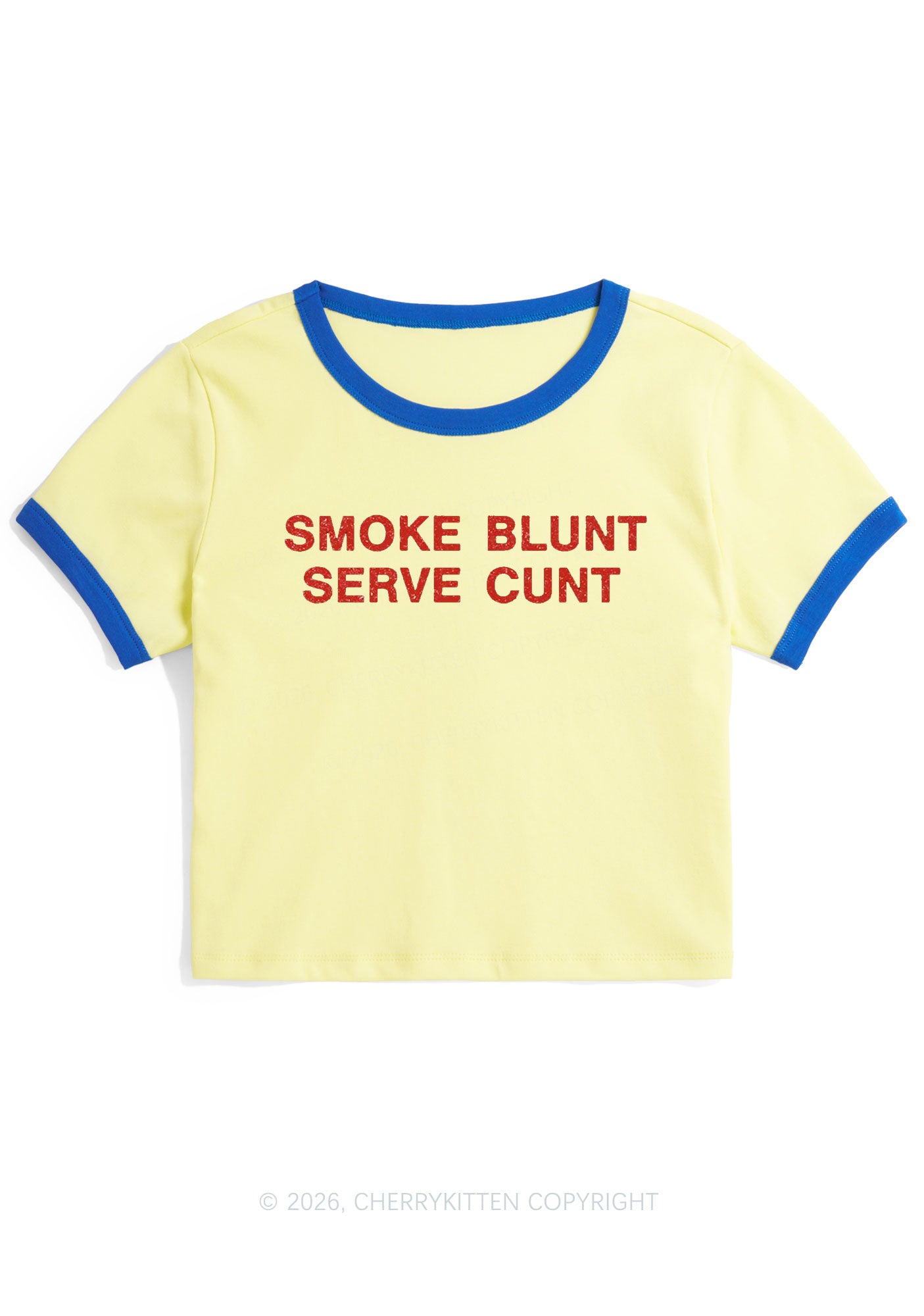 Smoke Blunt Y2K Ringer Tee Cherrykitten