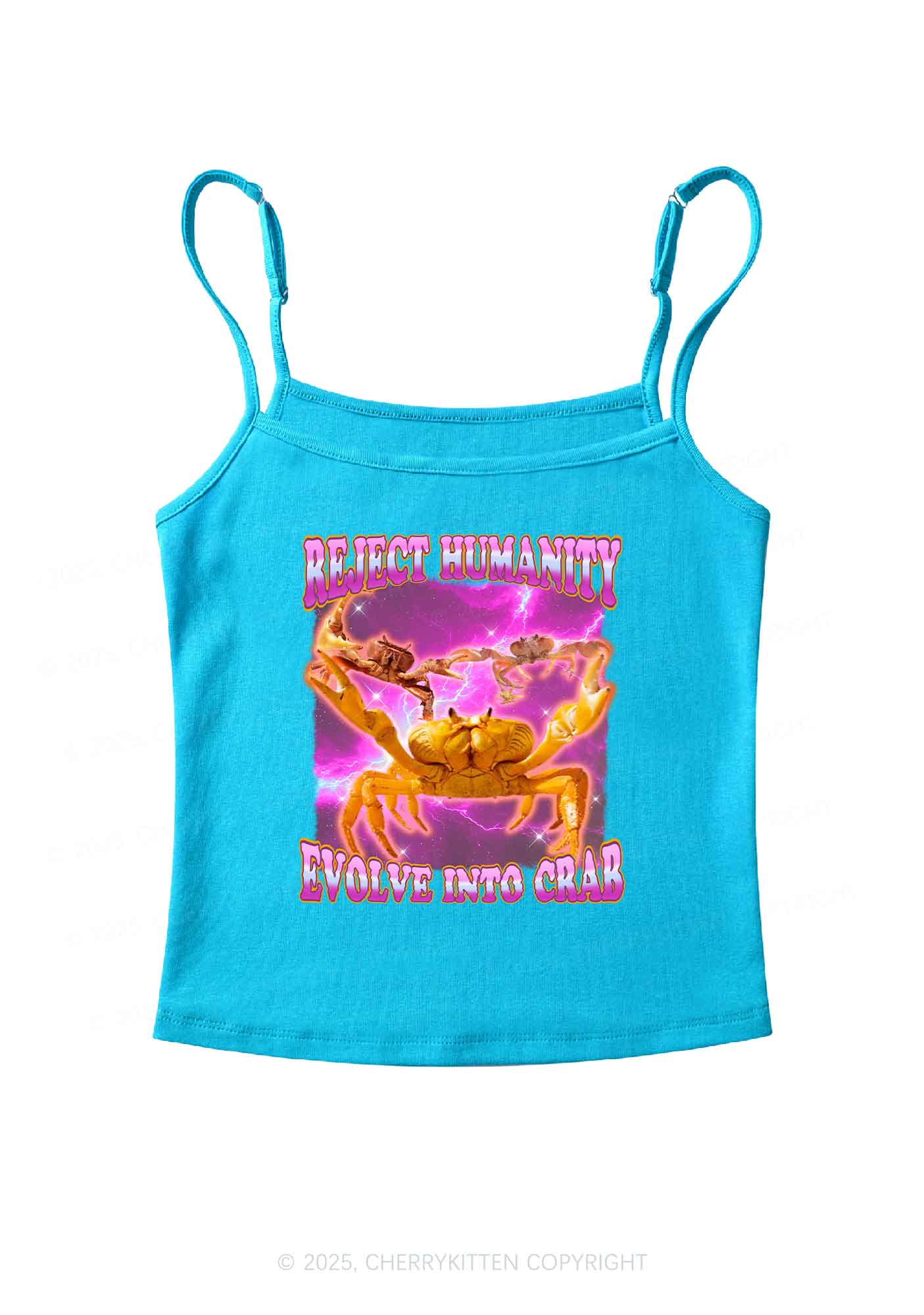 Reject Humanity Crab Y2K Spaghetti Strap Cami Cherrykitten