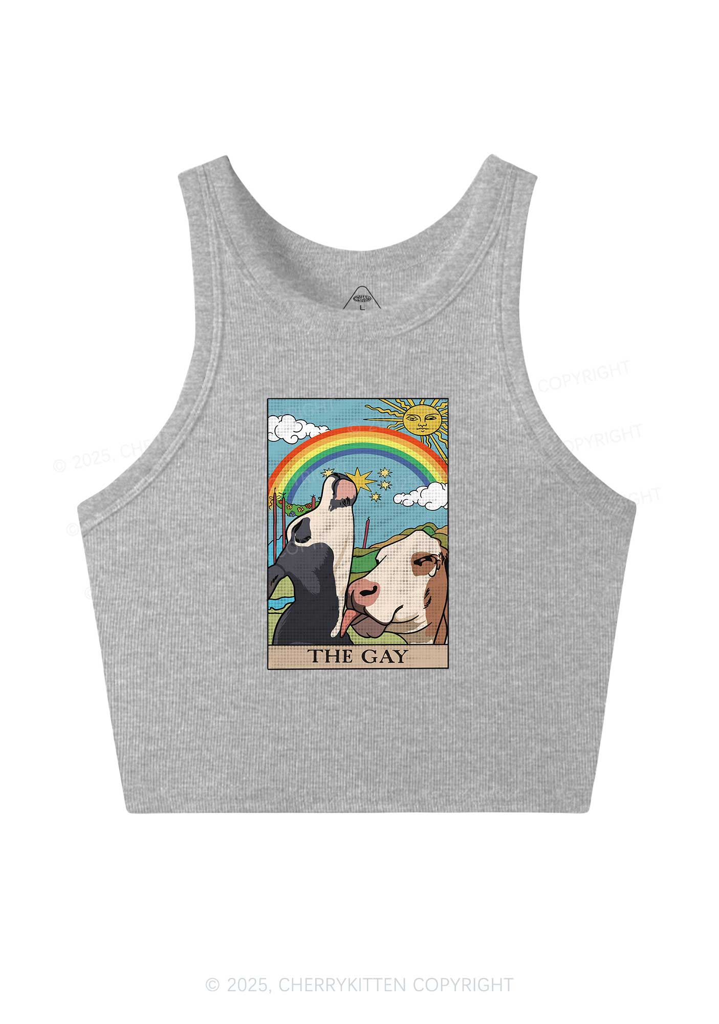 The Gay Pride Y2K Crop Tank Top Cherrykitten