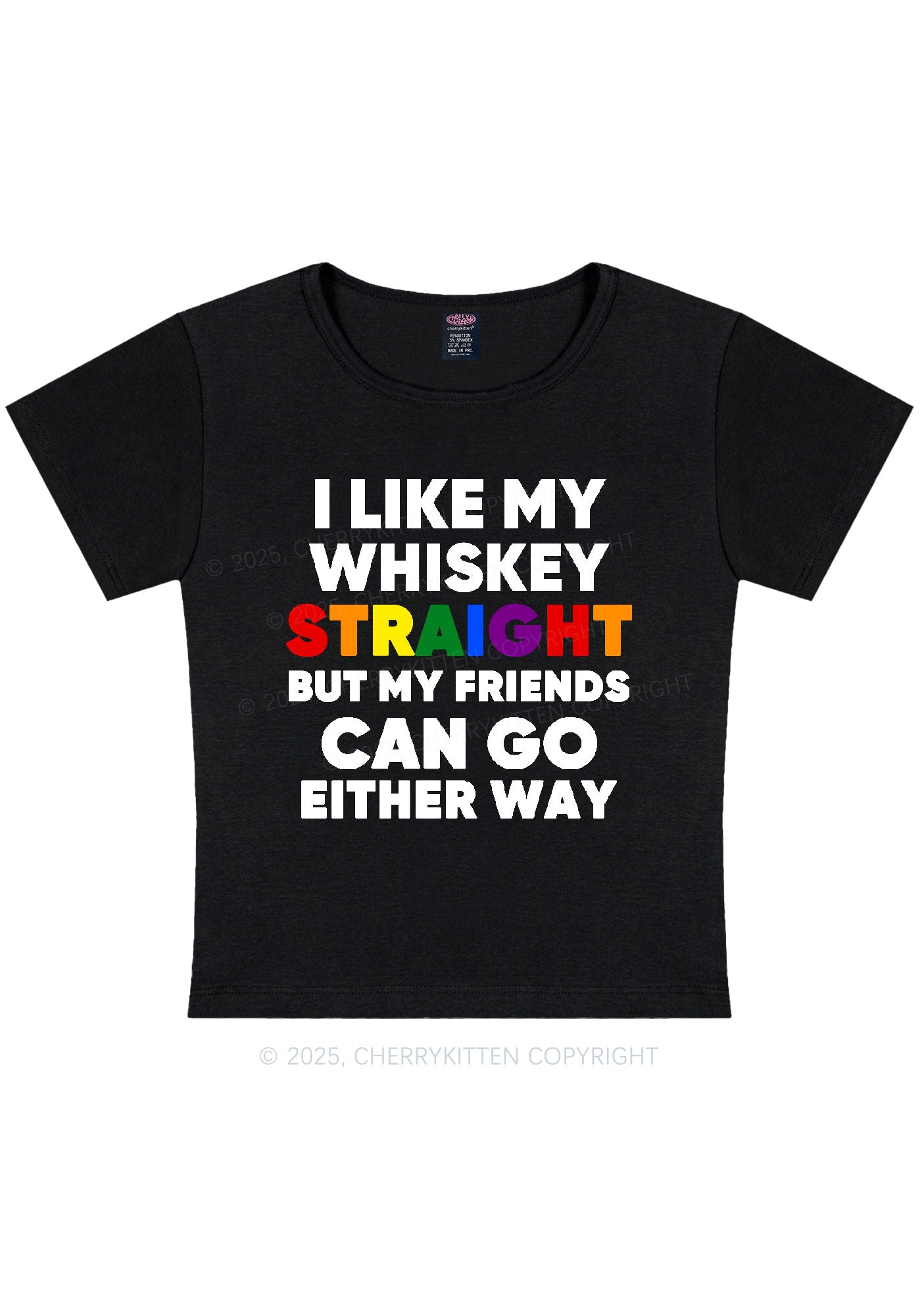 I Like Straight Pride Y2K Baby Tee Cherrykitten