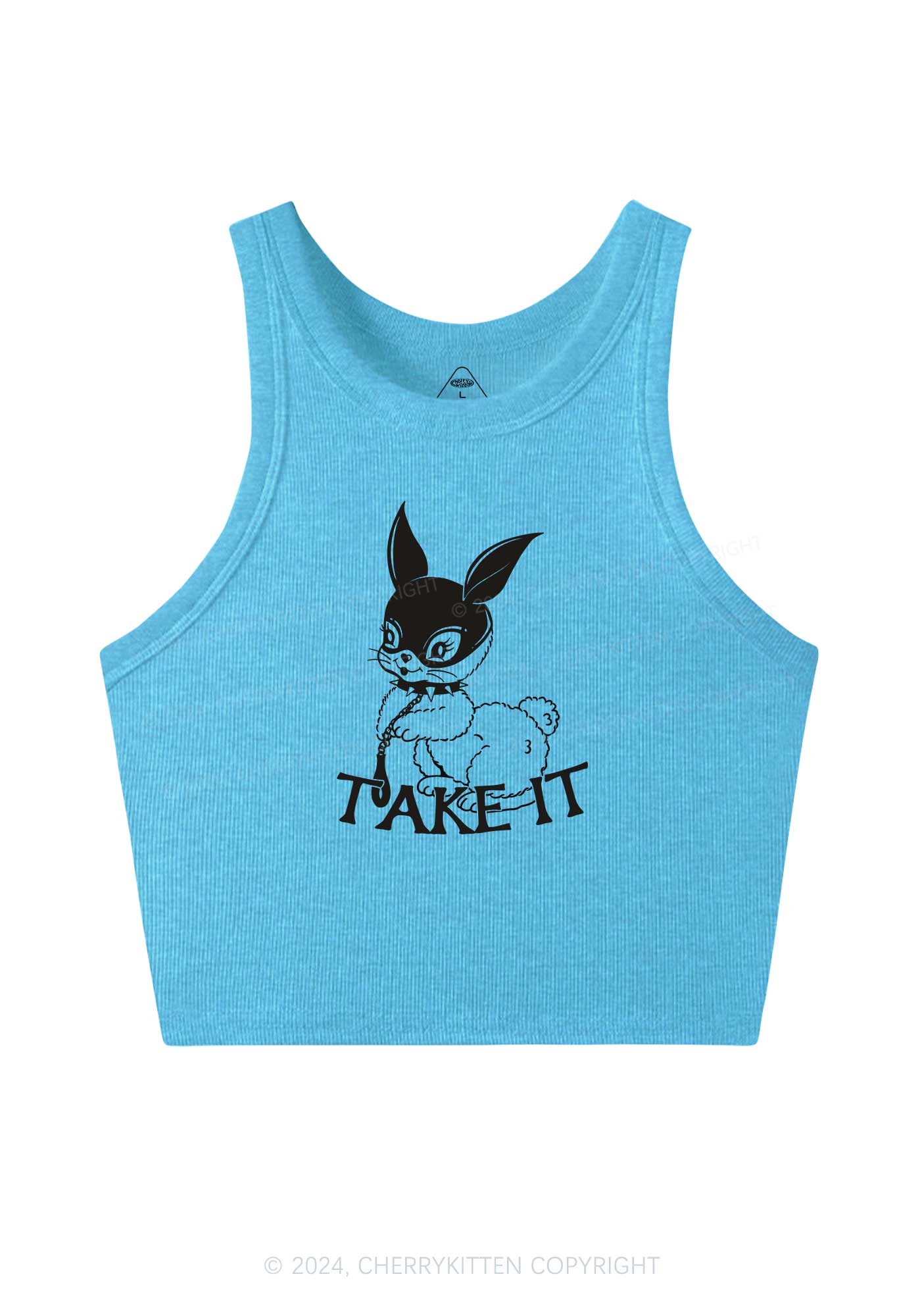 Take It Bunny Y2K Crop Tank Top Cherrykitten