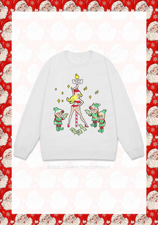 North Pole Dancing Christmas Girl Y2K Sweatshirt Cherrykitten