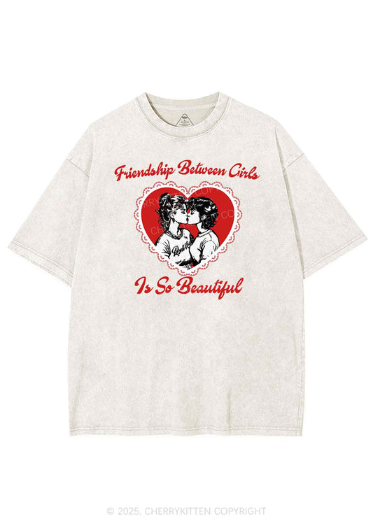 Friendship Between Girls Pride Y2K Shirts Washed Tee Cherrykitten