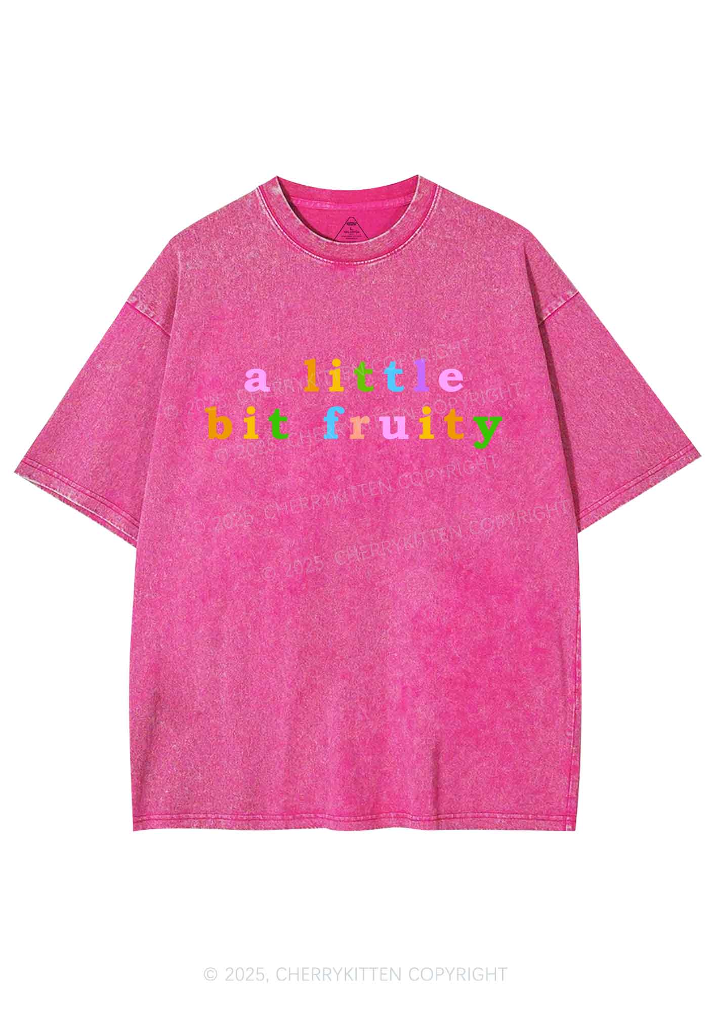 A Little Bit Fruity Y2K Shirts Washed Tee Cherrykitten