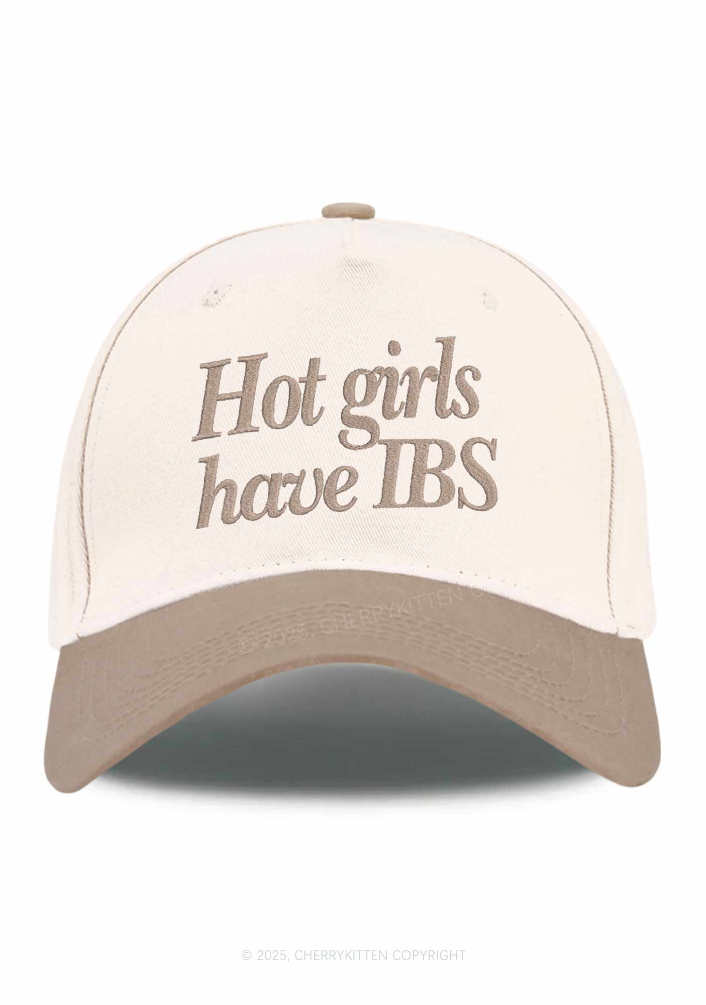Hot Girls Have IBS Y2K Color Block Baseball Cap Cherrykitten