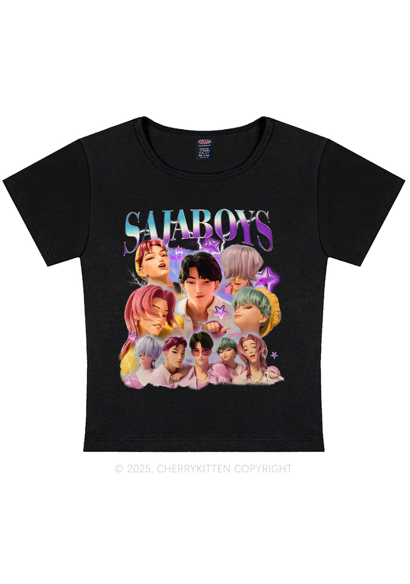 Kpop Boys Y2K Baby Tee Cherrykitten