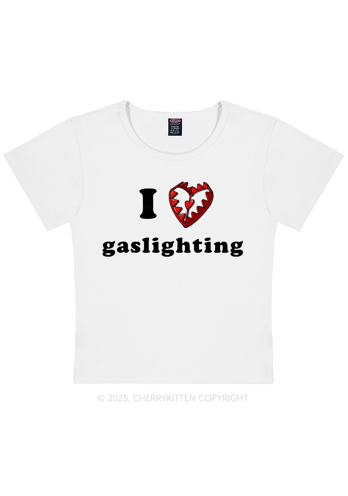 Love Gaslighting Y2K Baby Tee Cherrykitten