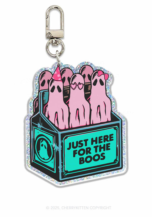 Halloween Just Here For Boos 1Pc Y2K Glitter Keychain Cherrykitten