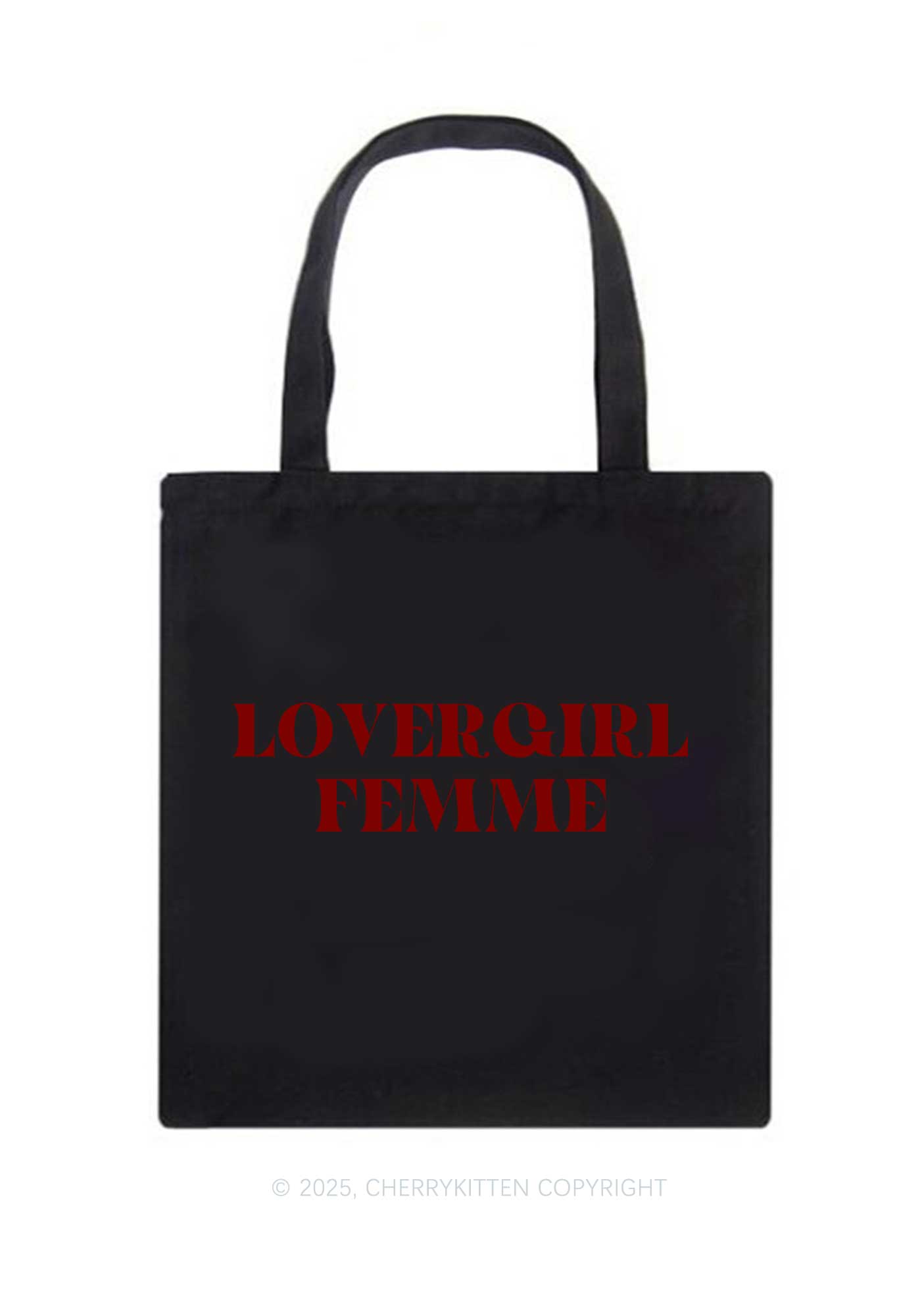 Lovergirl Femme Pride Y2K Canvas Tote Bag Cherrykitten