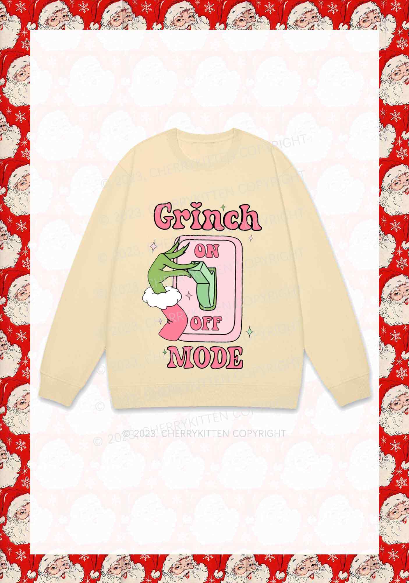 On Off Mode Christmas Y2K Sweatshirt Cherrykitten