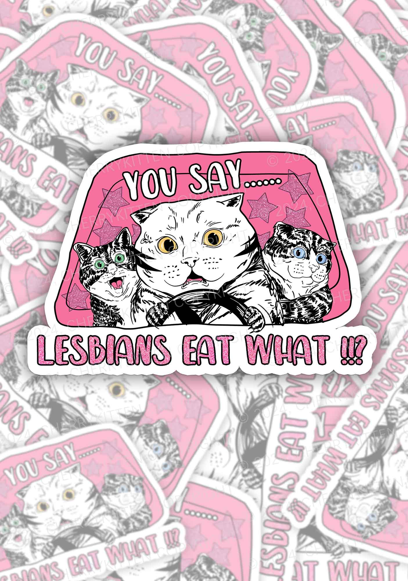 🎁 You Say Lesbians Eat What 1Pc Y2K Sticker Cherrykitten (100% off)