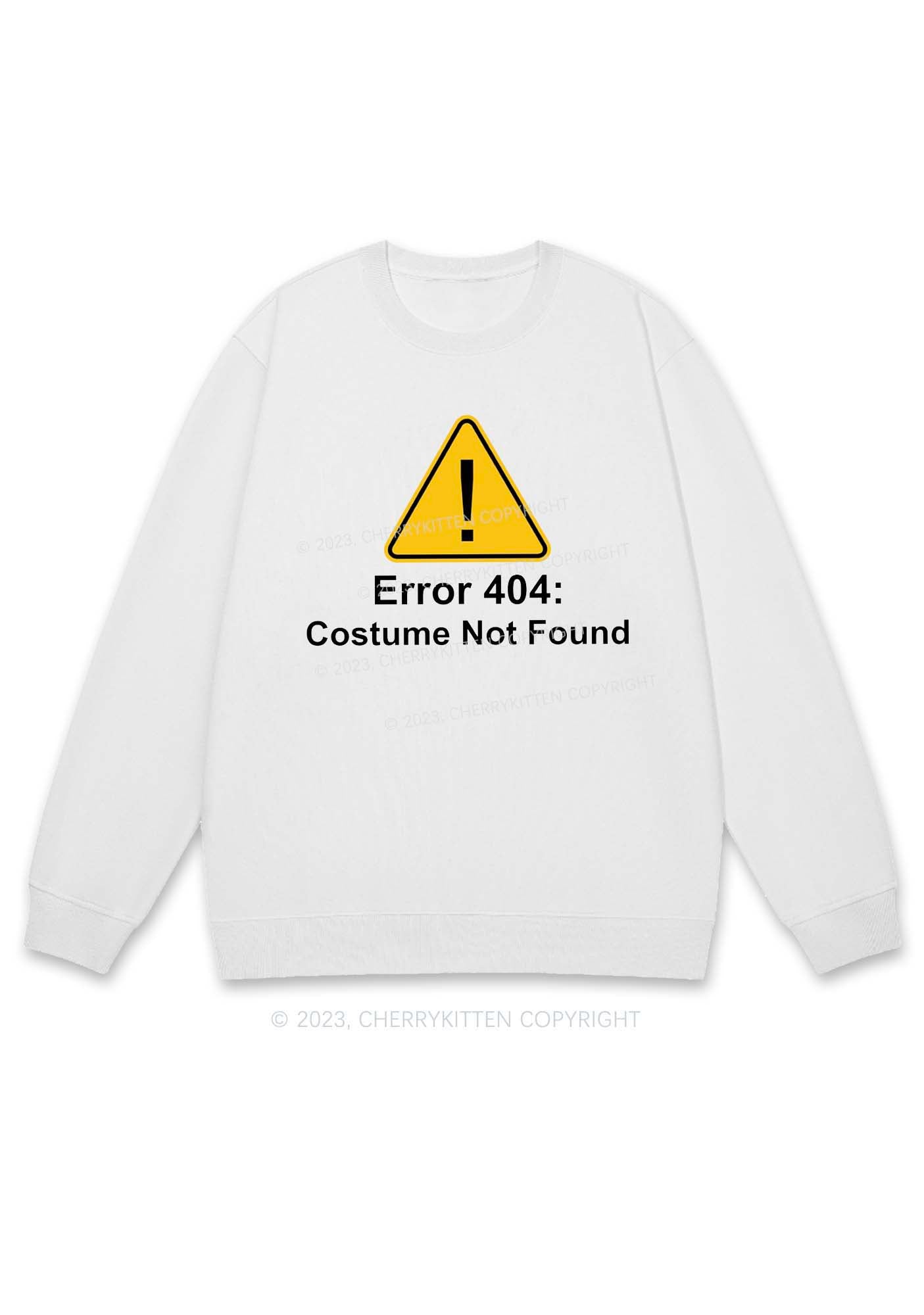 Costume Not Found Halloween Y2K Sweatshirt Cherrykitten