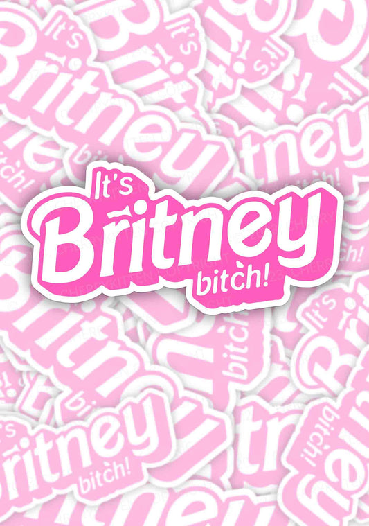 It's Britney Bixch 1Pc Y2K Sticker Cherrykitten