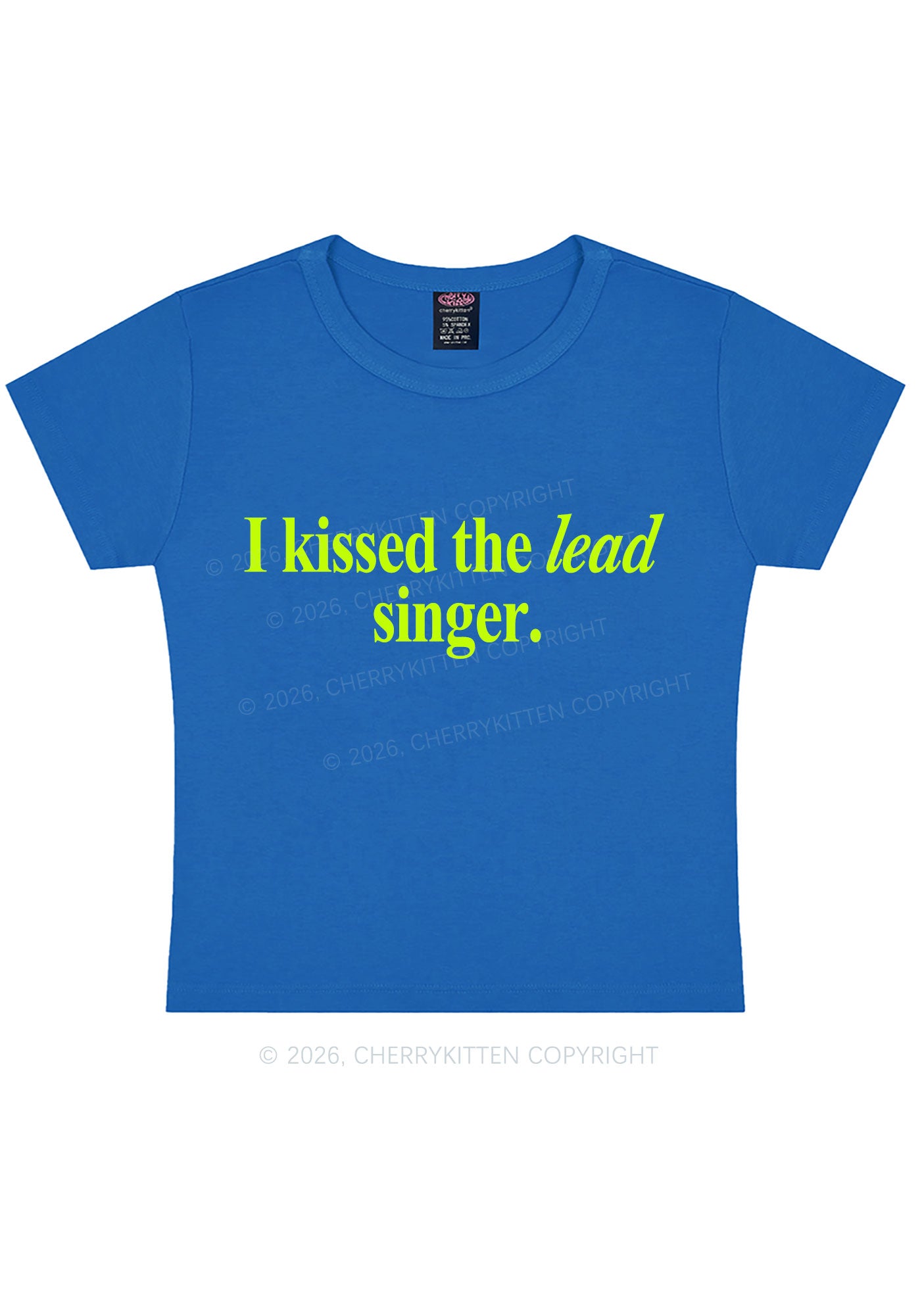 I Kissed The Lead Singer Y2K Baby Tee Cherrykitten