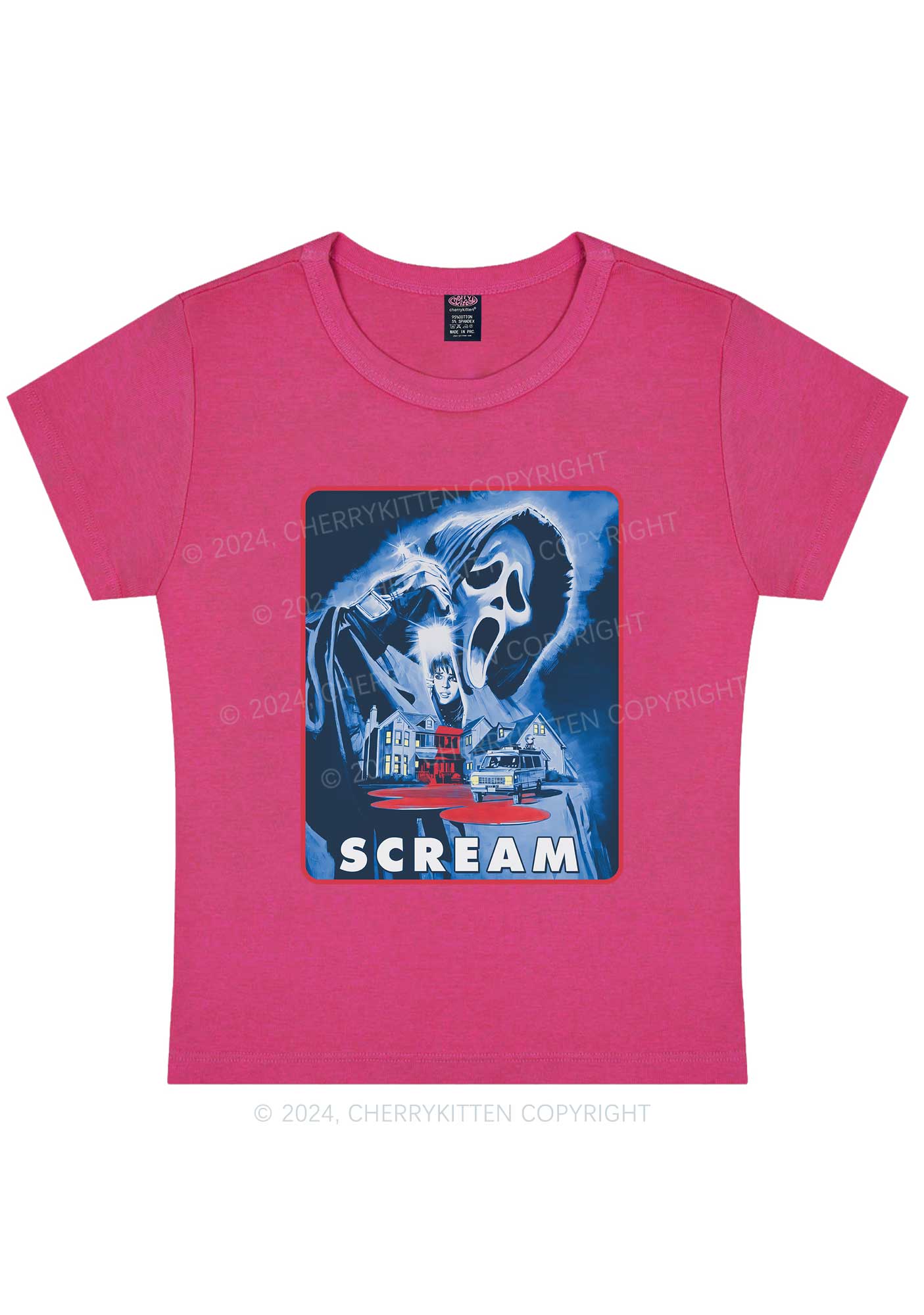 Scream Halloween Y2K Baby Tee Cherrykitten