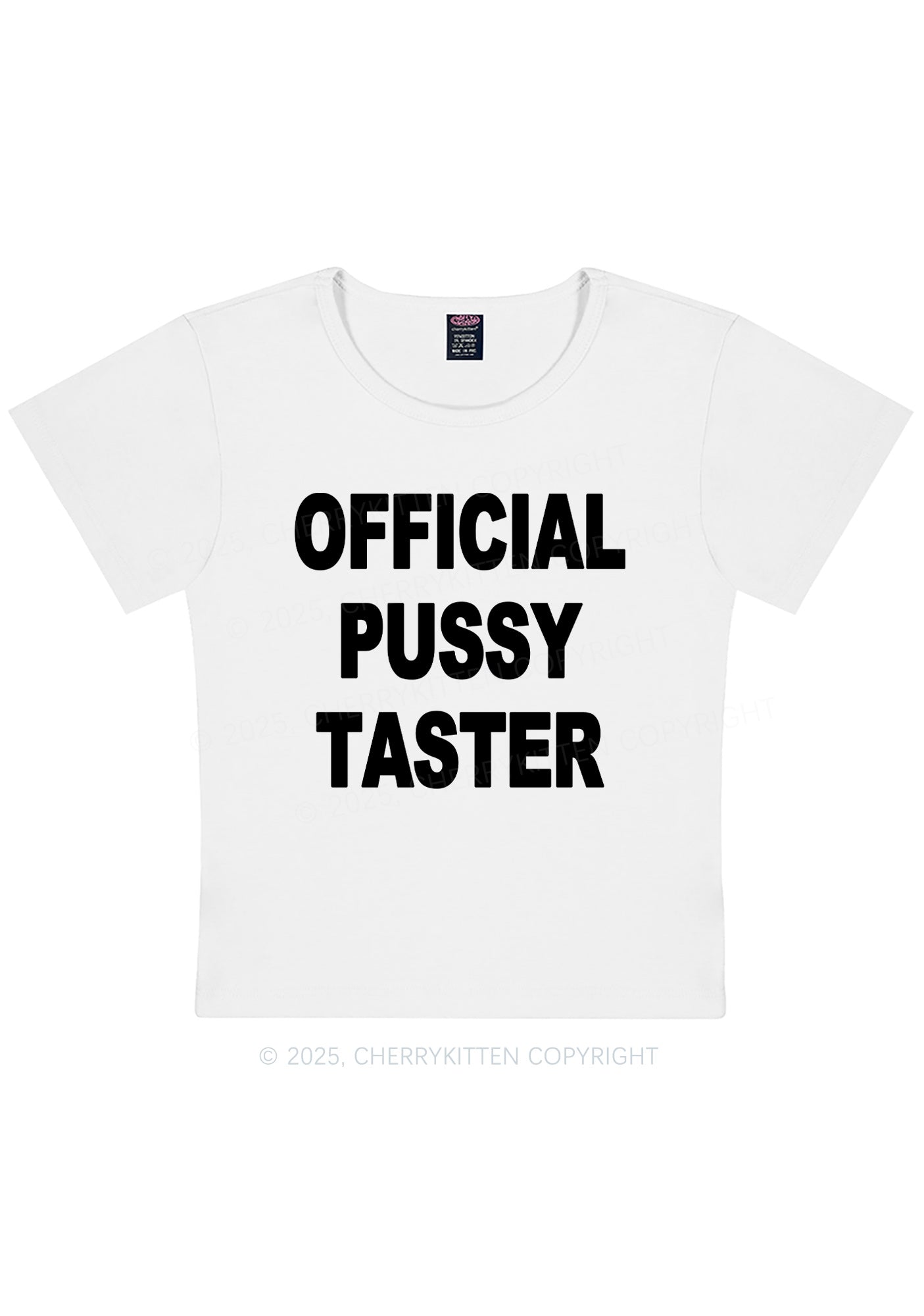 Official Puxxy Taster Y2K Baby Tee Cherrykitten
