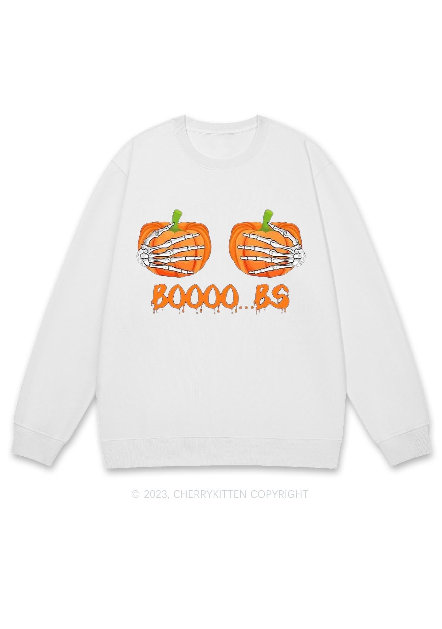 Pumpkin Boooobs Halloween Y2K Sweatshirt Cherrykitten