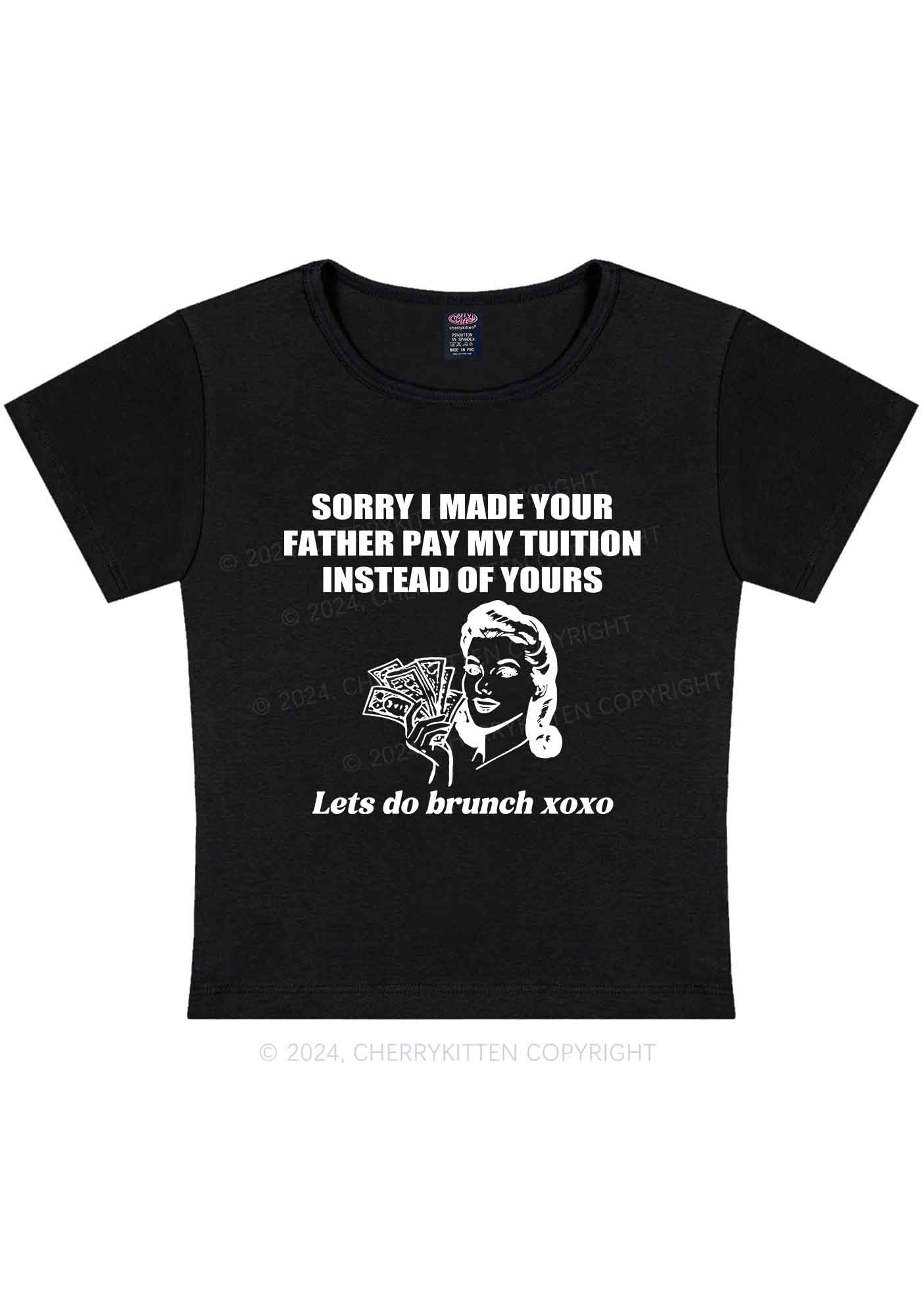 Curvy Let's Do Brunch Y2K Baby Tee Cherrykitten