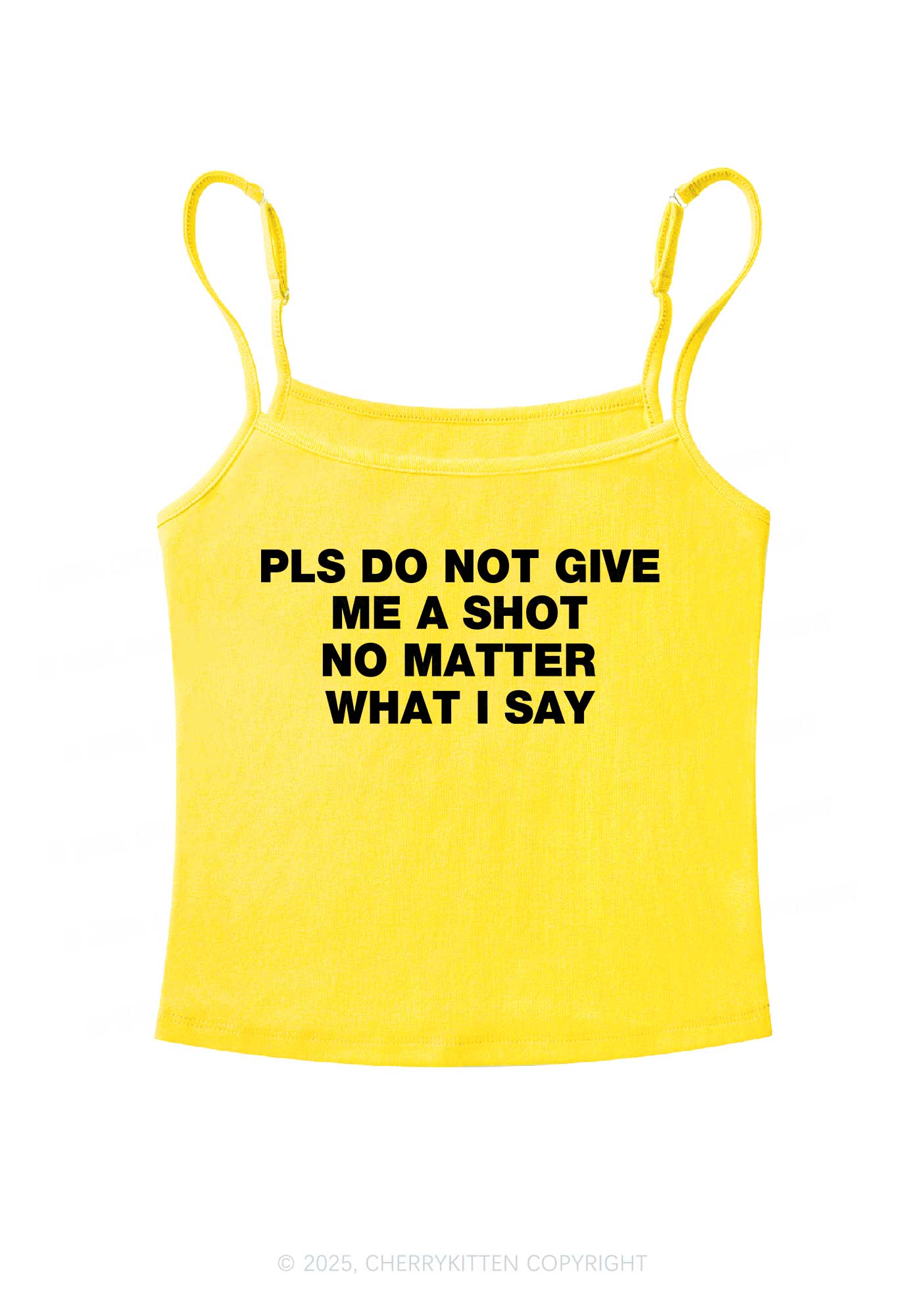 Not Give Shot Y2K Spaghetti Strap Cami Cherrykitten