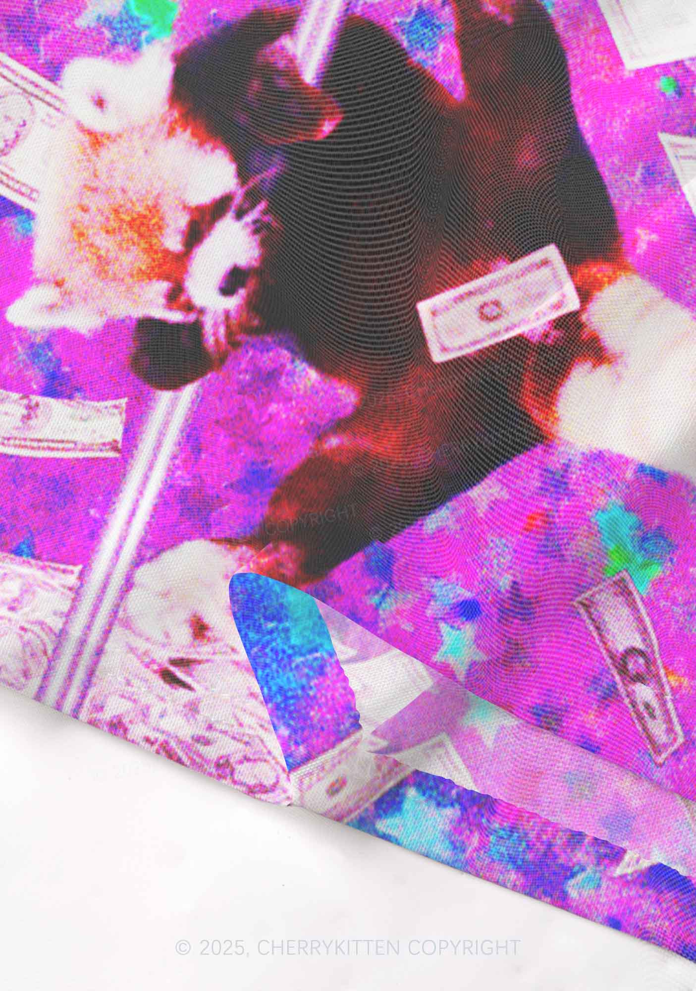 Pole Dancing Raccoon Y2K Mesh Cami Tank Cherrykitten