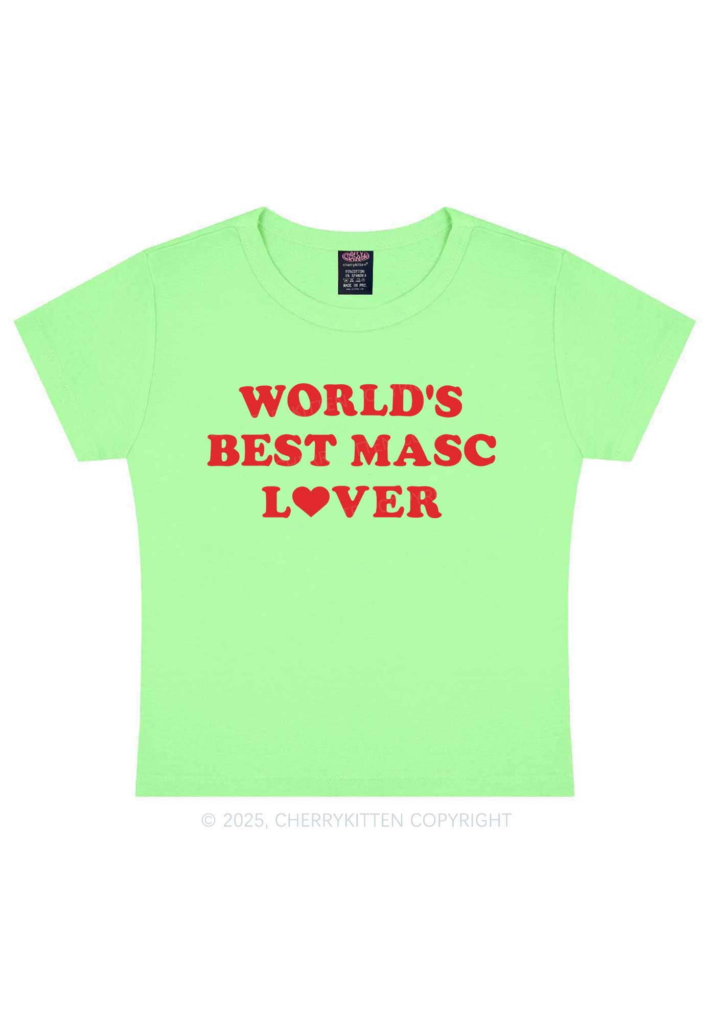 Worlds Best Masc Lover Pride Y2K Baby Tee Cherrykitten