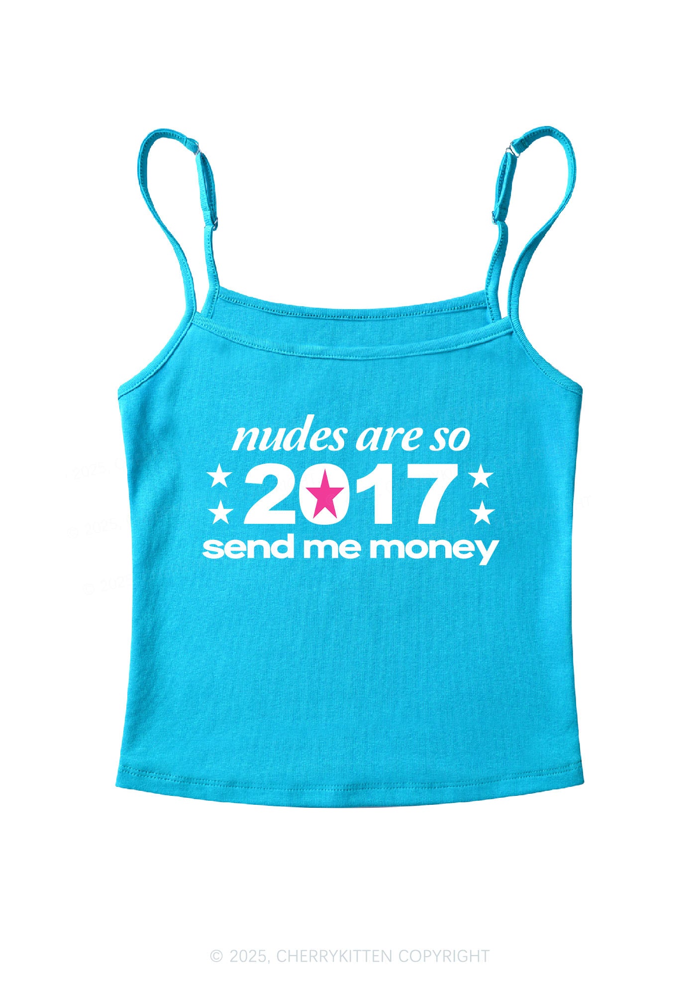 Nxdes Send Me Money Y2K Spaghetti Strap Cami Cherrykitten