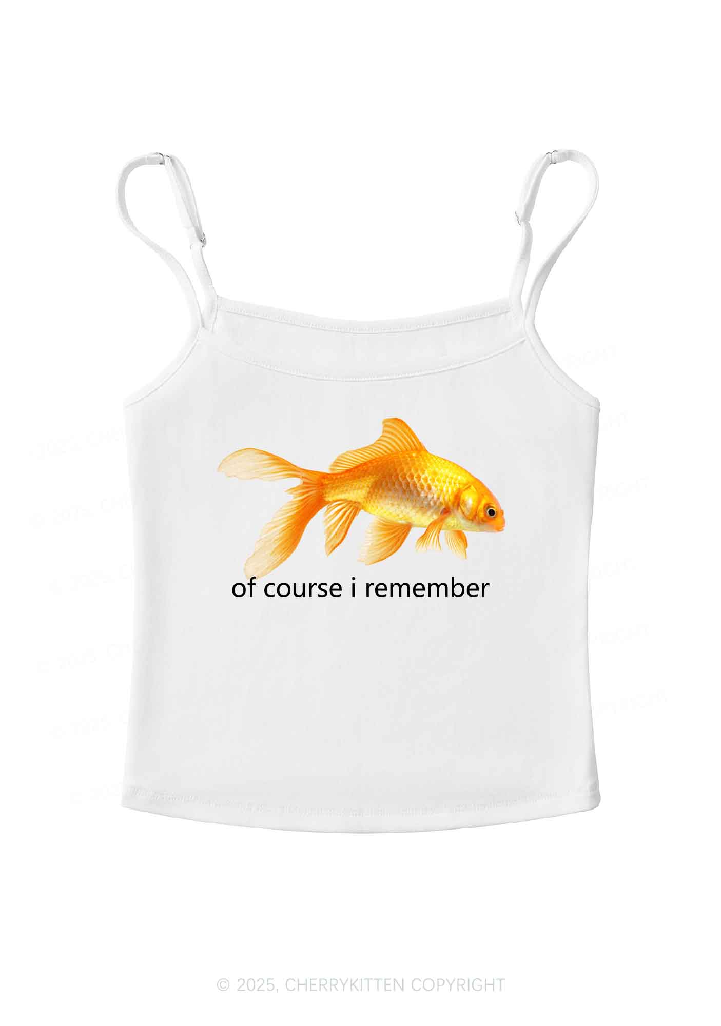 I Remember Goldfish Y2K Spaghetti Strap Cami Cherrykitten