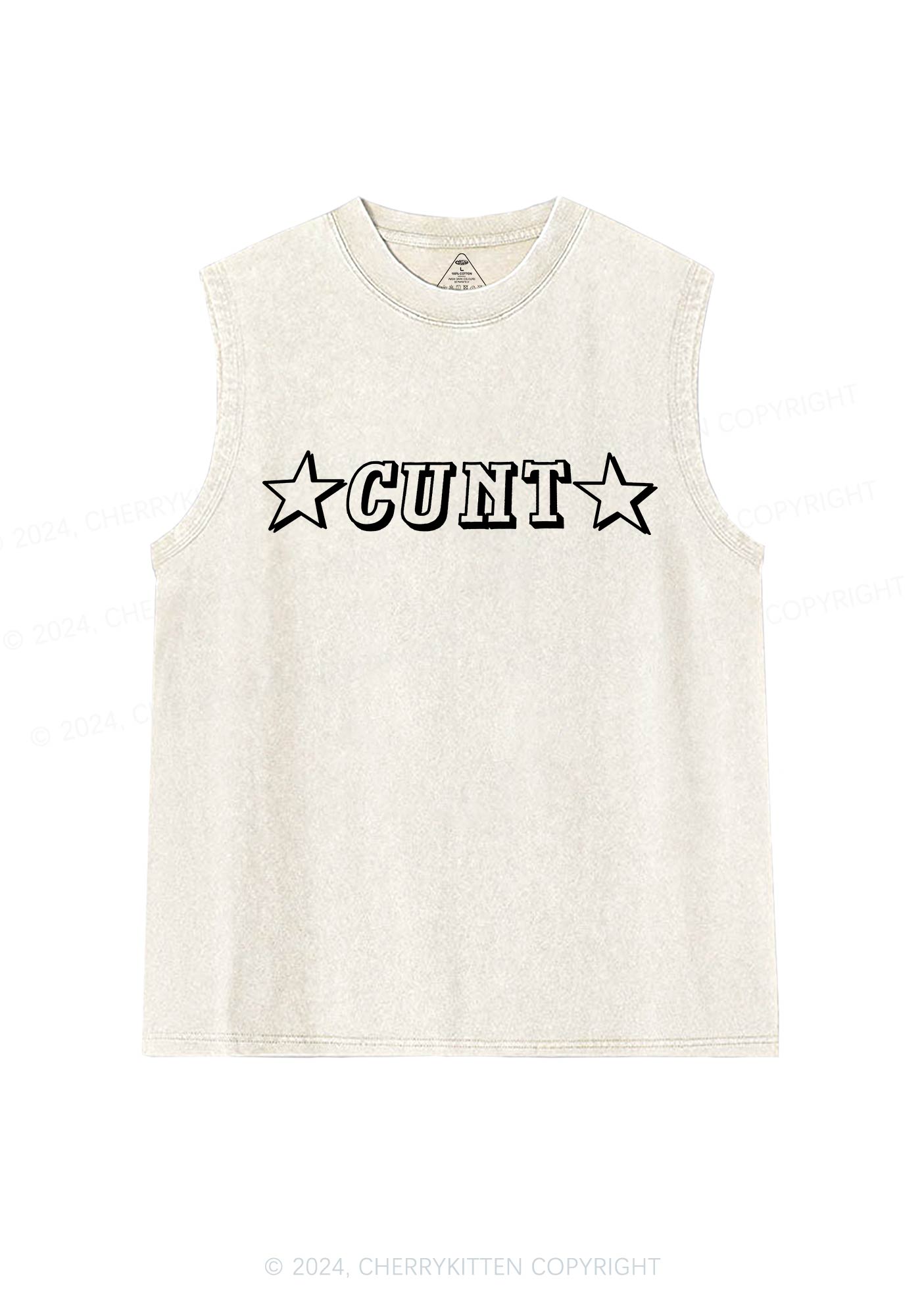 Star Count Y2K Washed Tank Cherrykitten