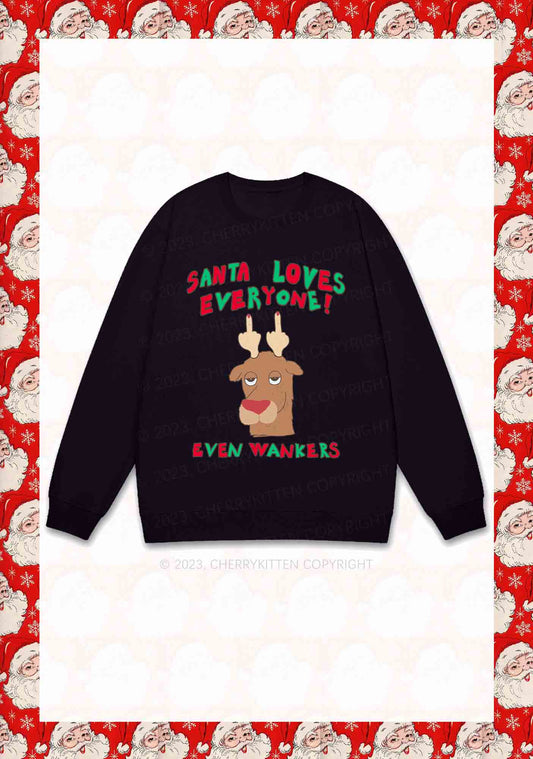 Santa Loves Everyone Christmas Y2K Sweatshirt Cherrykitten
