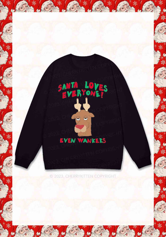 Santa Loves Everyone Christmas Y2K Sweatshirt Cherrykitten