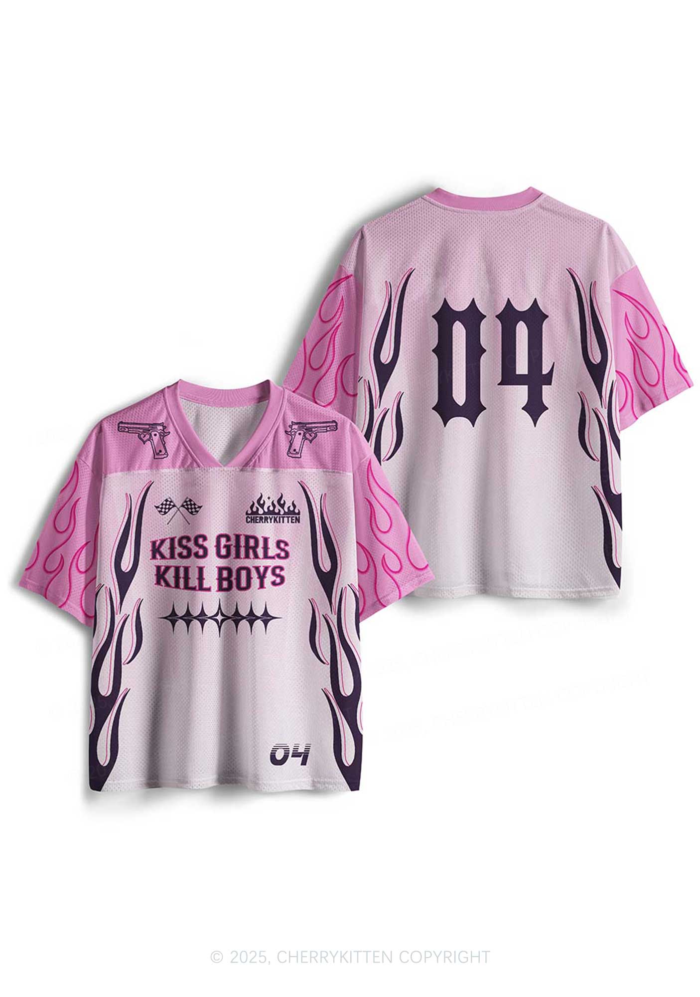 Custom Kiss Girls Kill Boys Pride Y2K Sport Jersey Shirts Cherrykitten