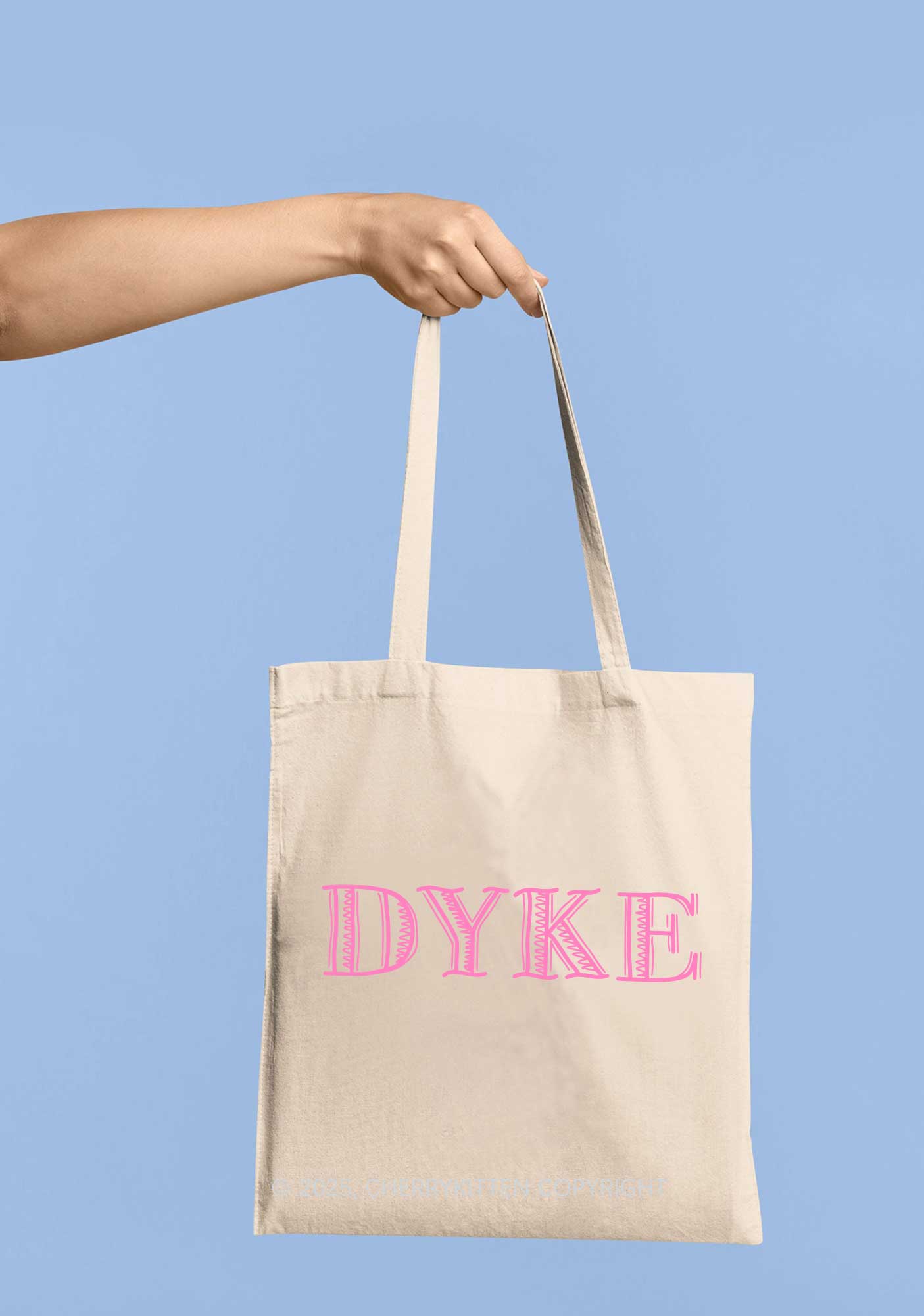 DYKE Pride Y2K Canvas Tote Bag Cherrykitten