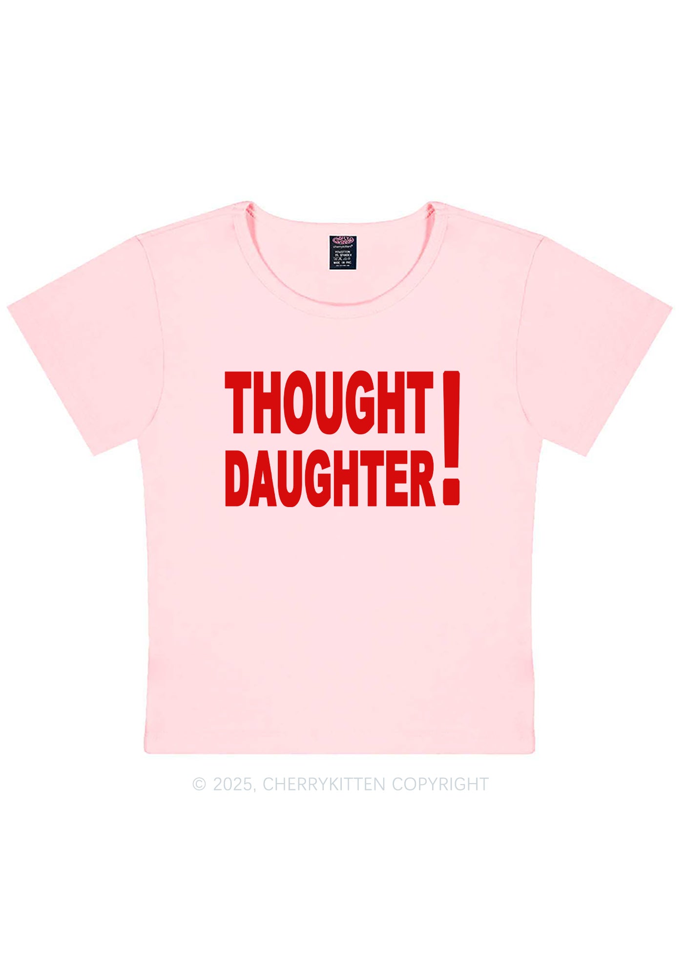 Thought Daughter Y2K Baby Tee Cherrykitten