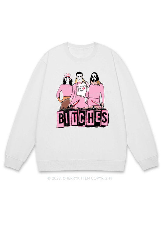 Masked Killer Halloween Y2K Sweatshirt Cherrykitten