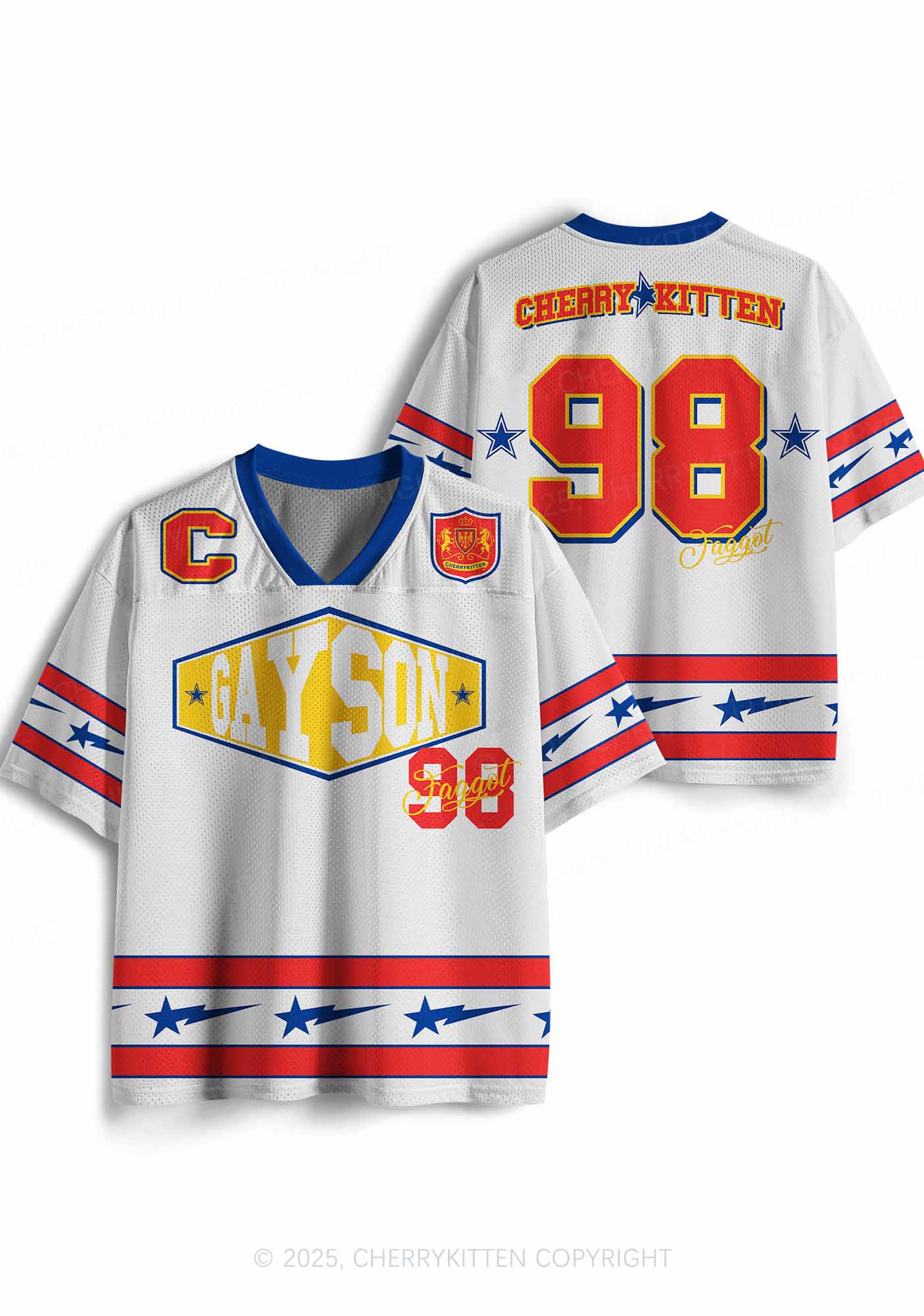 Custom Gay Son Faggot Pride Y2K Sport Jersey Shirts Cherrykitten