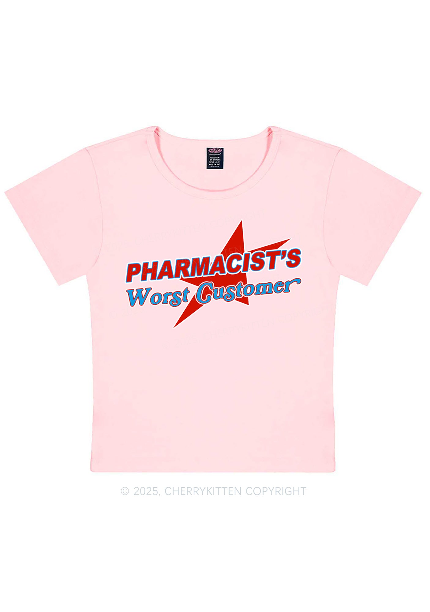 Pharmacists Worst Customer Y2K Baby Tee Cherrykitten