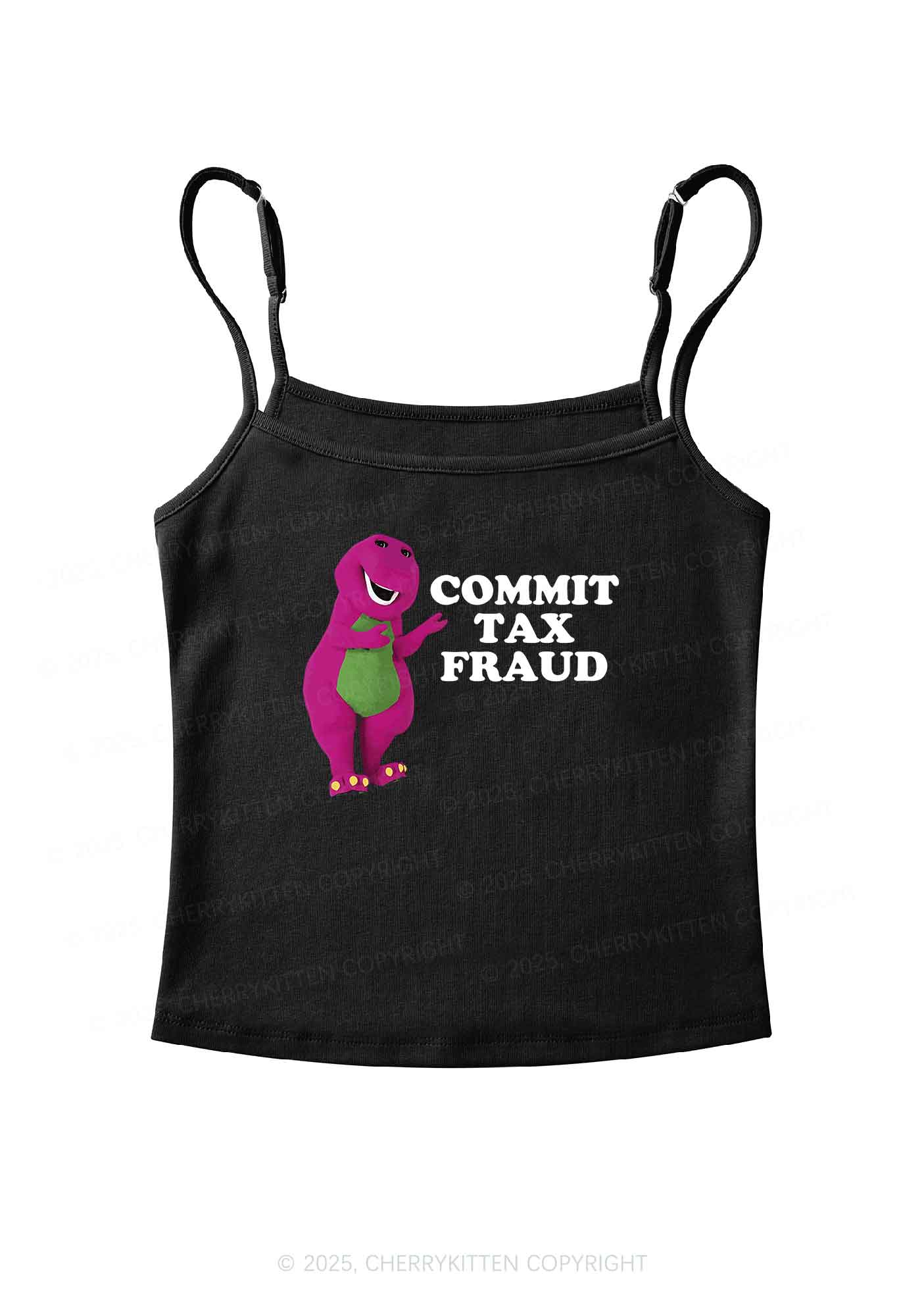 Commit Tax Fraud Y2K Spaghetti Strap Cami Cherrykitten